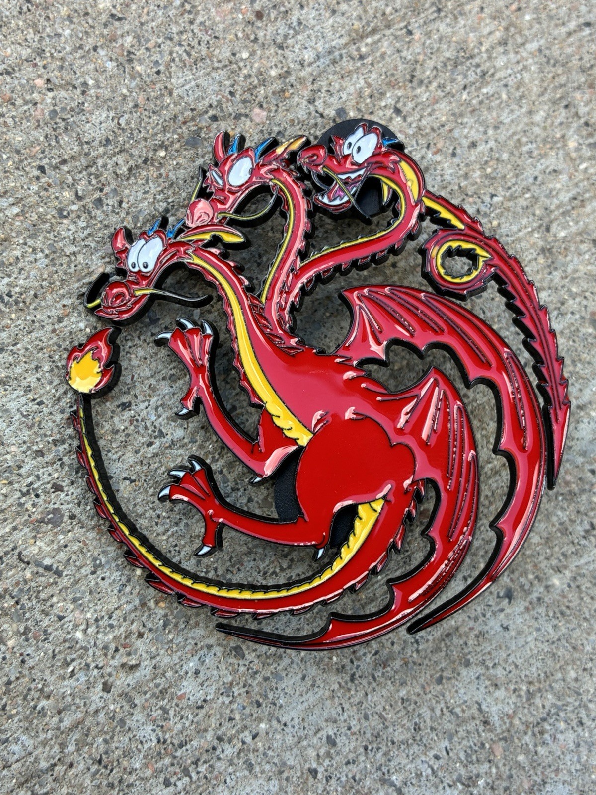 House Of The Dragon Enamel Pin Targaryen Three Headed Dragon Brooch Badge House Of The Dragon Enamel Pin Targaryen Three Headed Dragon Brooch Badge