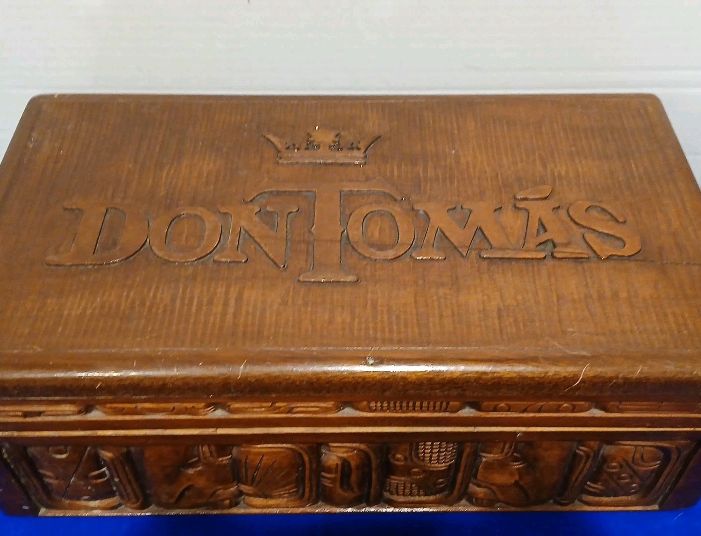 Don Tomas Store Display Cigar Box Carved Rare Vintage Large Wooden 17 X 9 Don Tomas Store Display Cigar Box Carved Rare Vintage Large Wooden 17 X 9