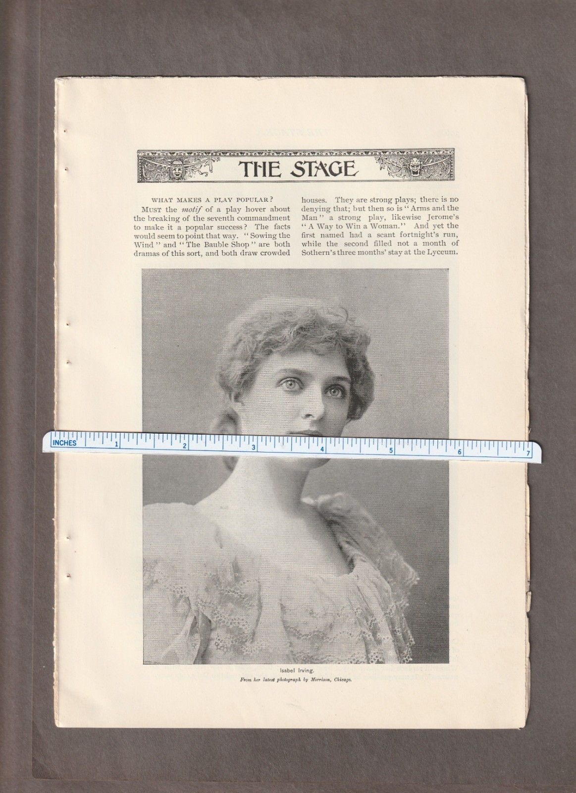 1894 ACTORS Mag ARTICLE Pages~ISABEL IRVING/Percy Haswell/AMANDA FABRIS/May Yohe 1894 ACTORS Mag ARTICLE Pages~ISABEL IRVING/Percy Haswell/AMANDA FABRIS/May Yohe