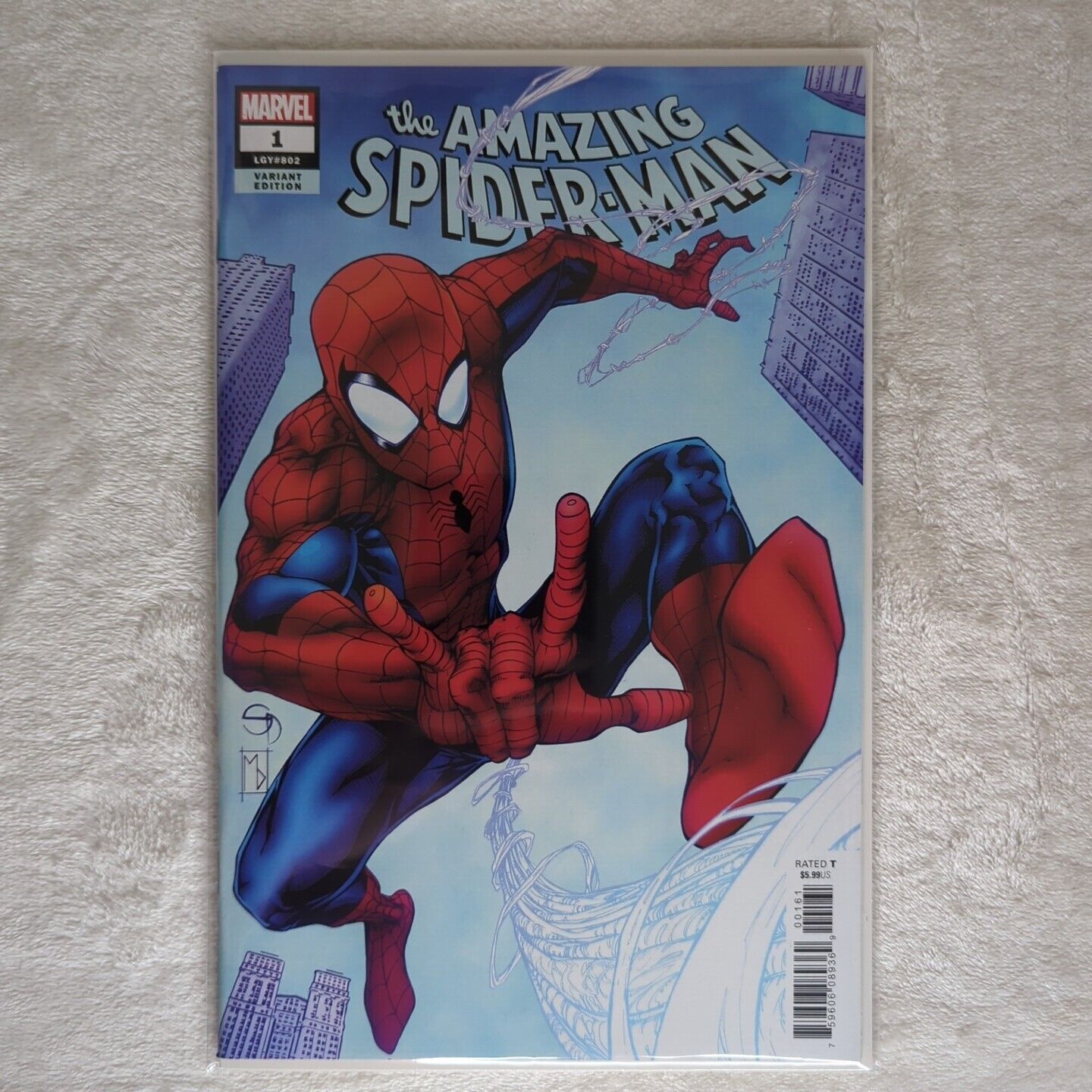Amazing Spider-Man #1 Incentive 1:25 Shane Davis Variant Cover Marvel 2018 ASM