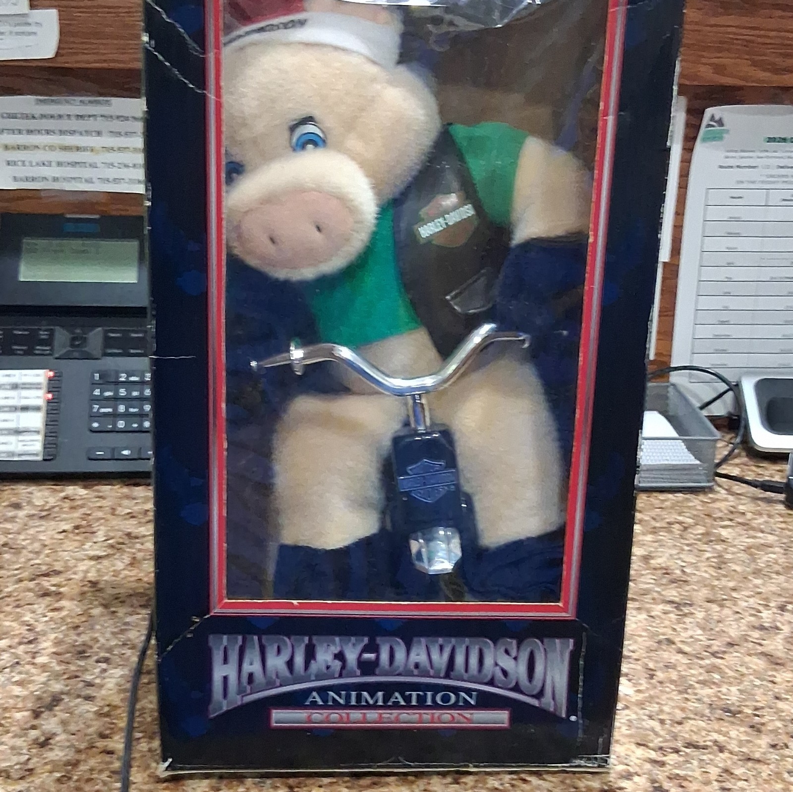 Vintage 1999 Harley Davidson Plush Hog Riding Tricycle Animated Christmas Clean Vintage 1999 Harley Davidson Plush Hog Riding Tricycle Animated Christmas Clean