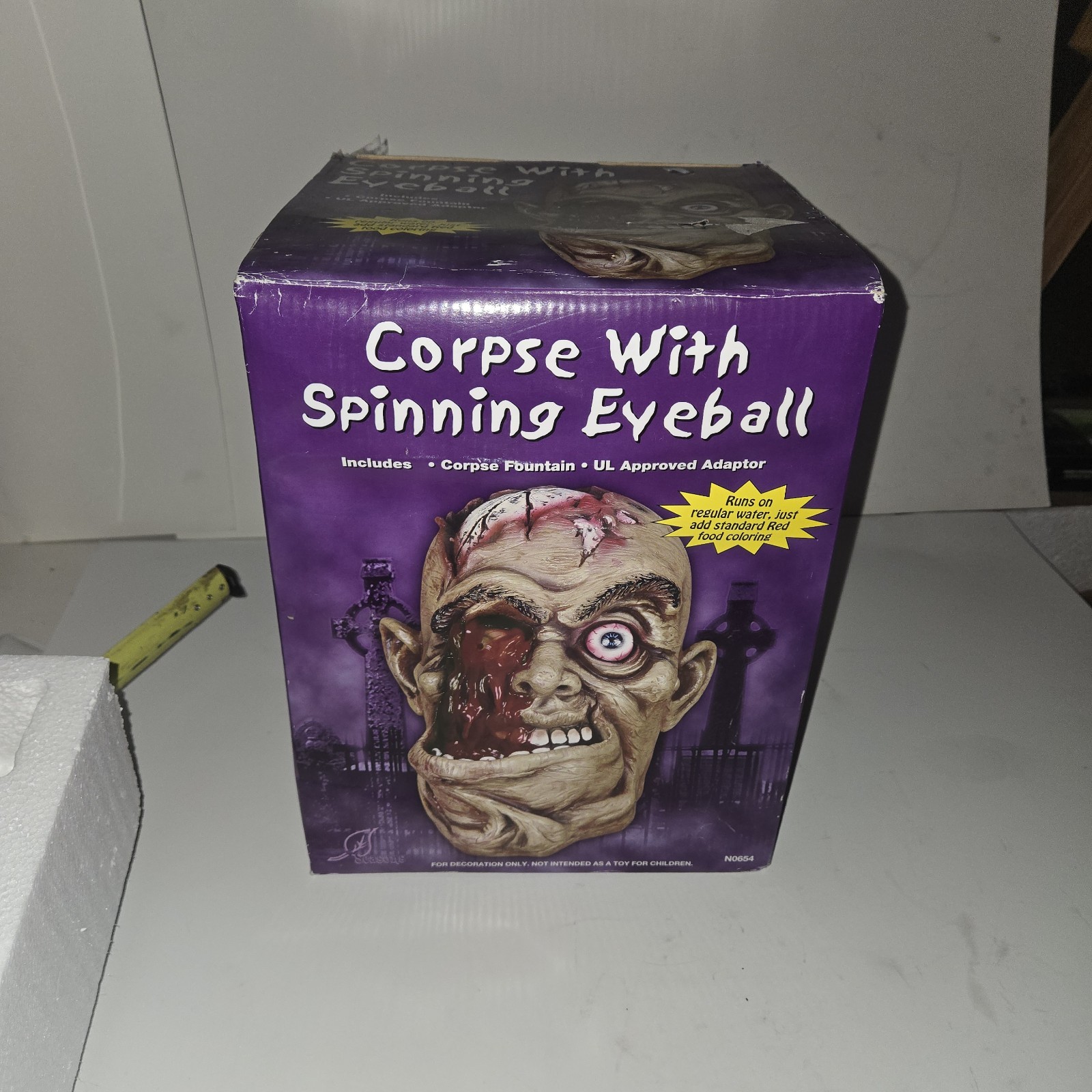 Vintage Nightview Seasons Corpse With Spinning Eyeball Fountain Halloween Decor Vintage Nightview Seasons Corpse With Spinning Eyeball Fountain Halloween Decor
