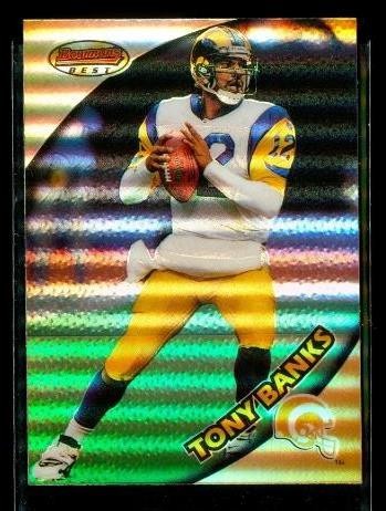 1997 Bowman's Best Football Tony Banks #11 Refractor Rams