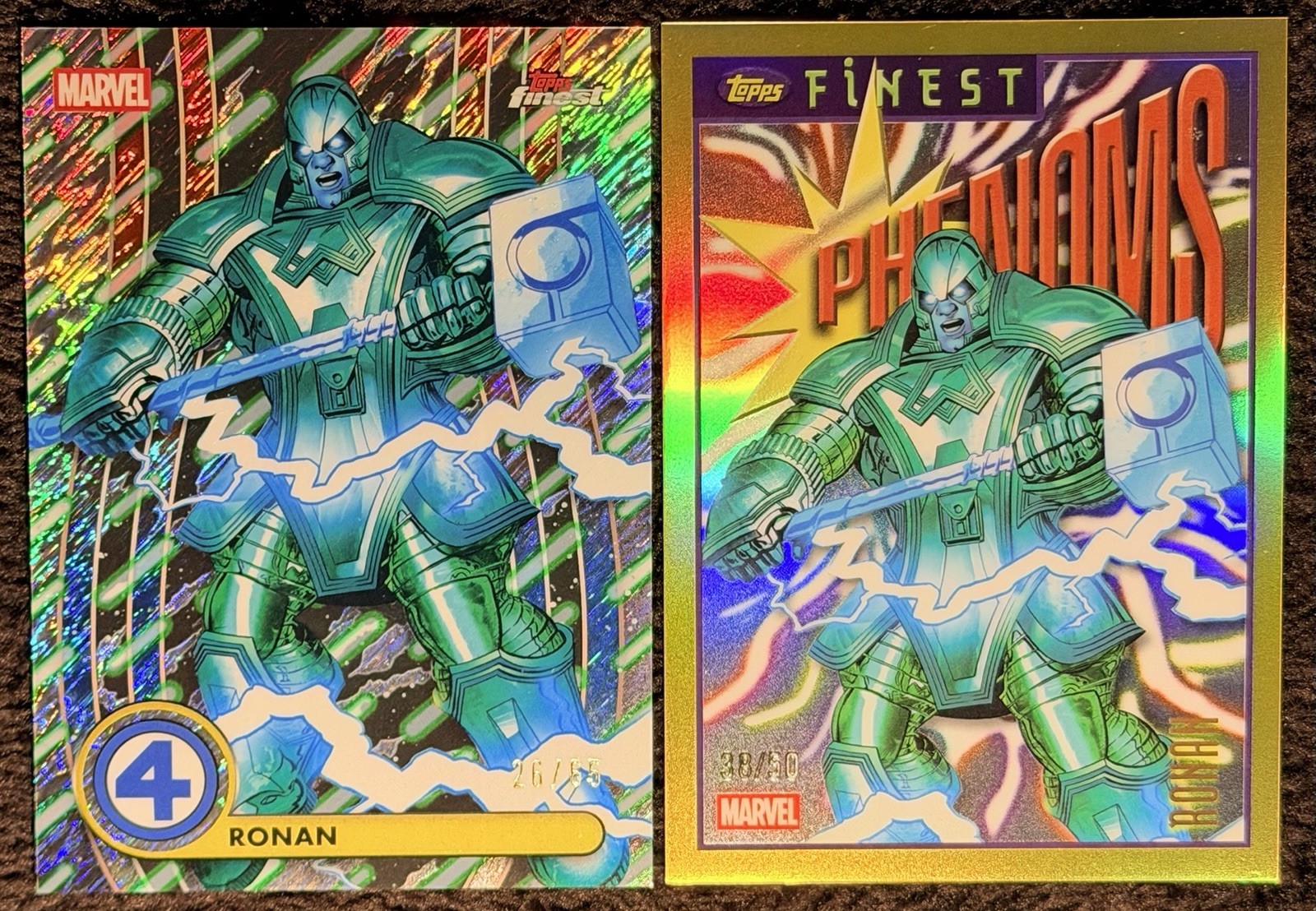 2026 Topps Finest Fantastic Four Ronan 2 Card Numbered Refractor Lot 2026 Topps Finest Fantastic Four Ronan 2 Card Numbered Refractor Lot
