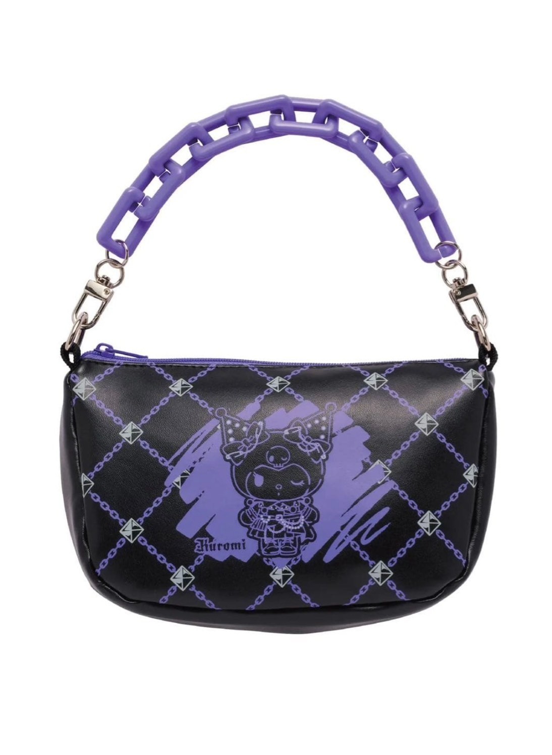 Sanrio Kuromi Chain Handle Mini Bag Purse Happy Kuji Prize New Japan Sanrio Kuromi Chain Handle Mini Bag Purse Happy Kuji Prize New Japan