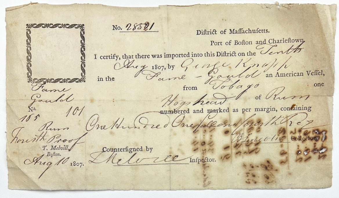 1807 Boston Tea Party Revolutionary War General Signed Document Antique 1807 Boston Tea Party Revolutionary War General Signed Document Antique