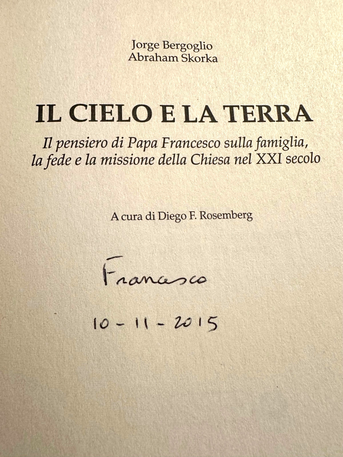 Pope Francis - Vatican Autograph Authentic Hand Signed Signature Pope Francis - Vatican Autograph Authentic Hand Signed Signature