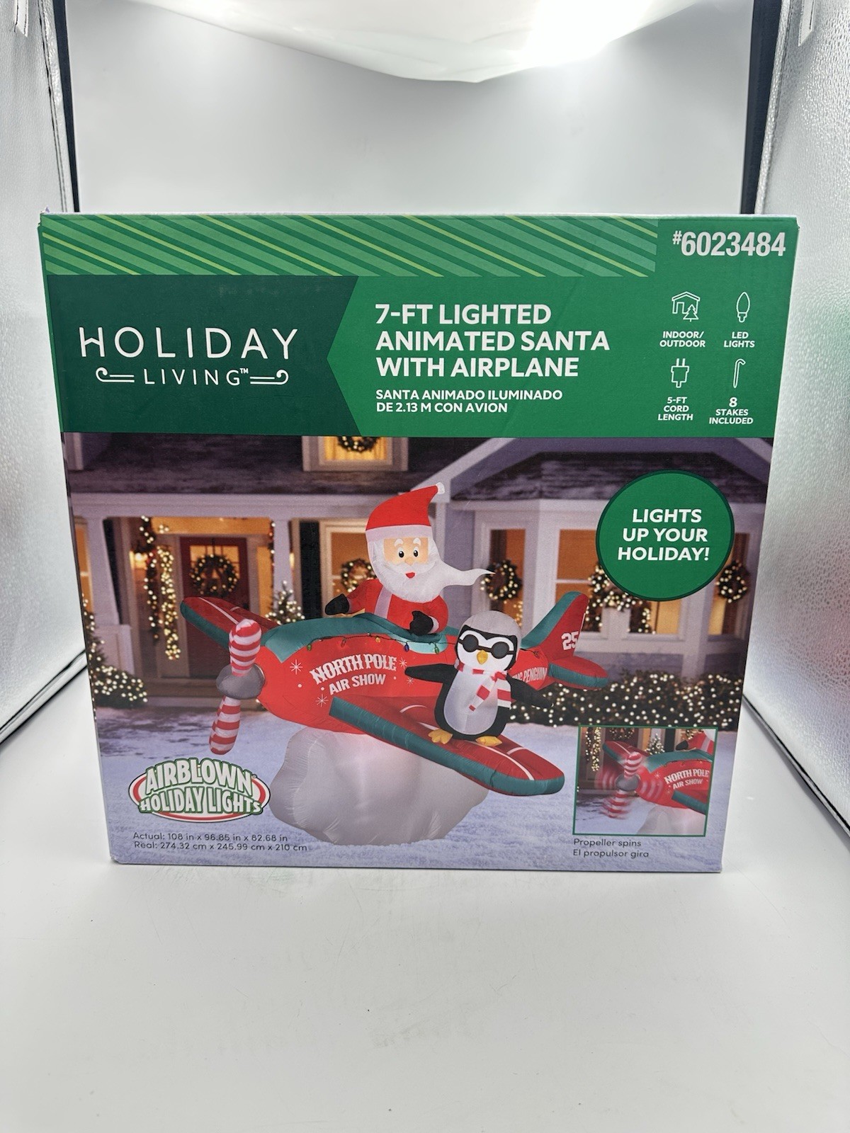 Holiday Living 9.1 ft Animatronic Lighted Christmas Inflatable Santa Air Show Holiday Living 9.1 ft Animatronic Lighted Christmas Inflatable Santa Air Show