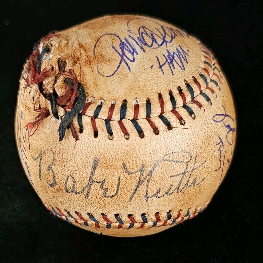 The Sandlot Signed BASEBALL MLB 8 Cast Members JSA 8 Signatures and BABE RUTH