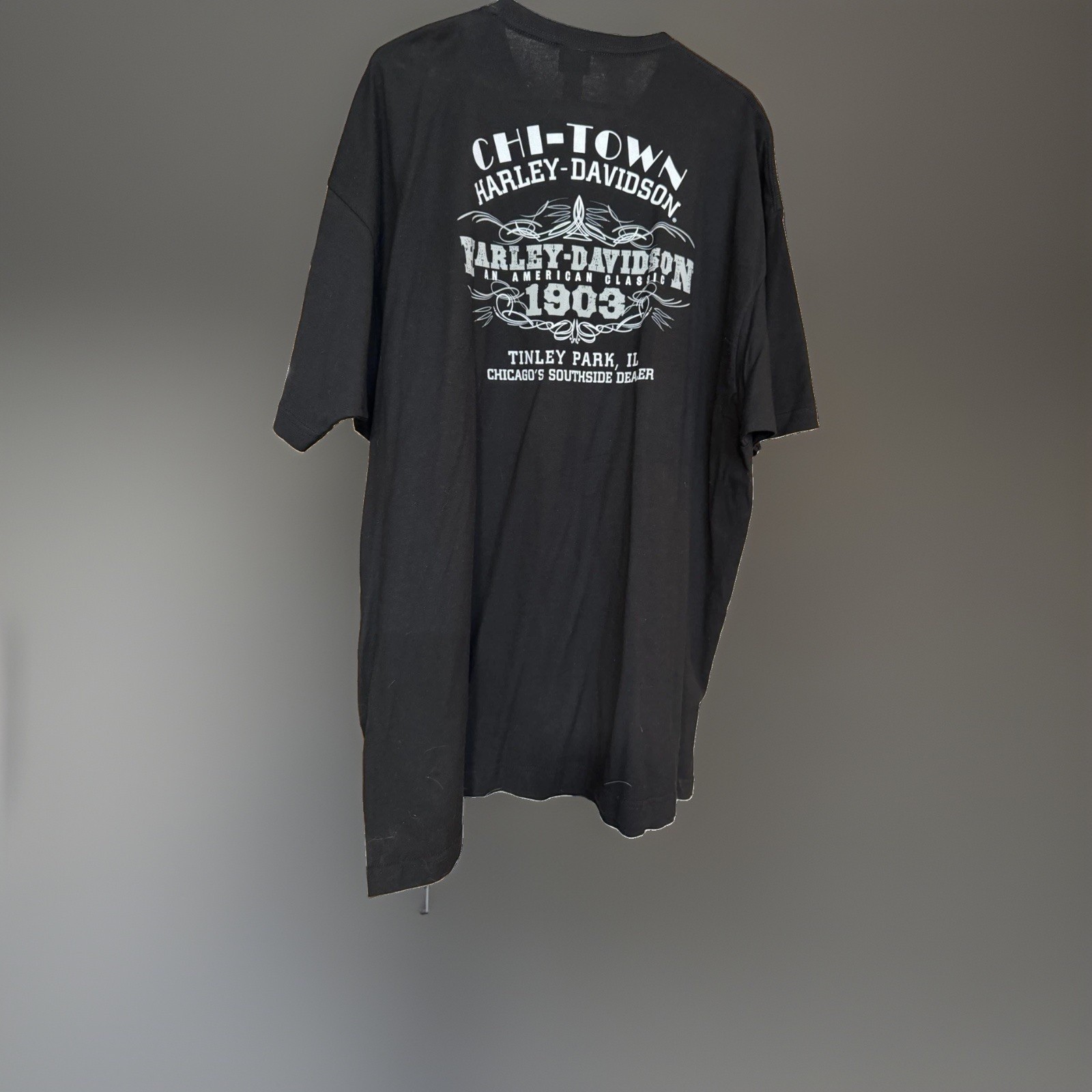 Harley-Davidson Black Graphic T-Shirt Chi-Town Tinley Park IL XXXL Harley-Davidson Black Graphic T-Shirt Chi-Town Tinley Park IL XXXL