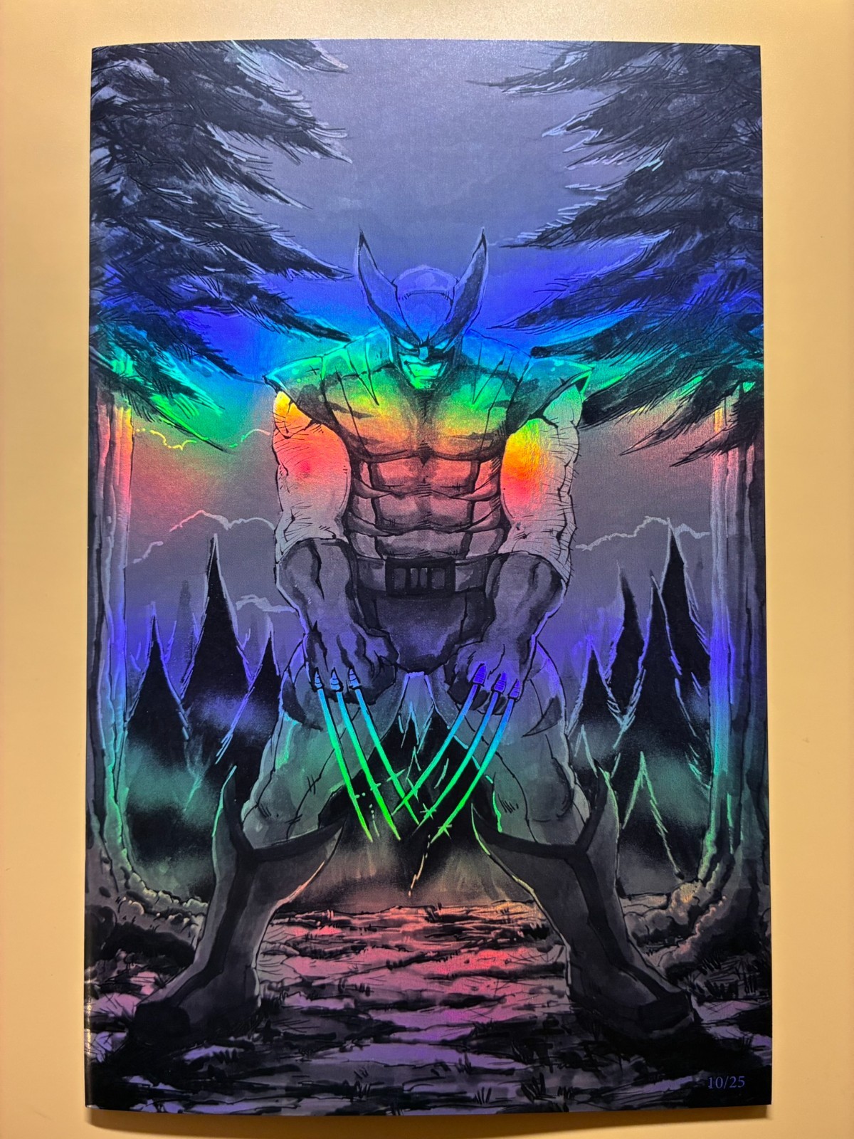 RZP Wolverine Absolute Batman #1 Homage B&W Foil Snikt Blind Bag Variant #10/25