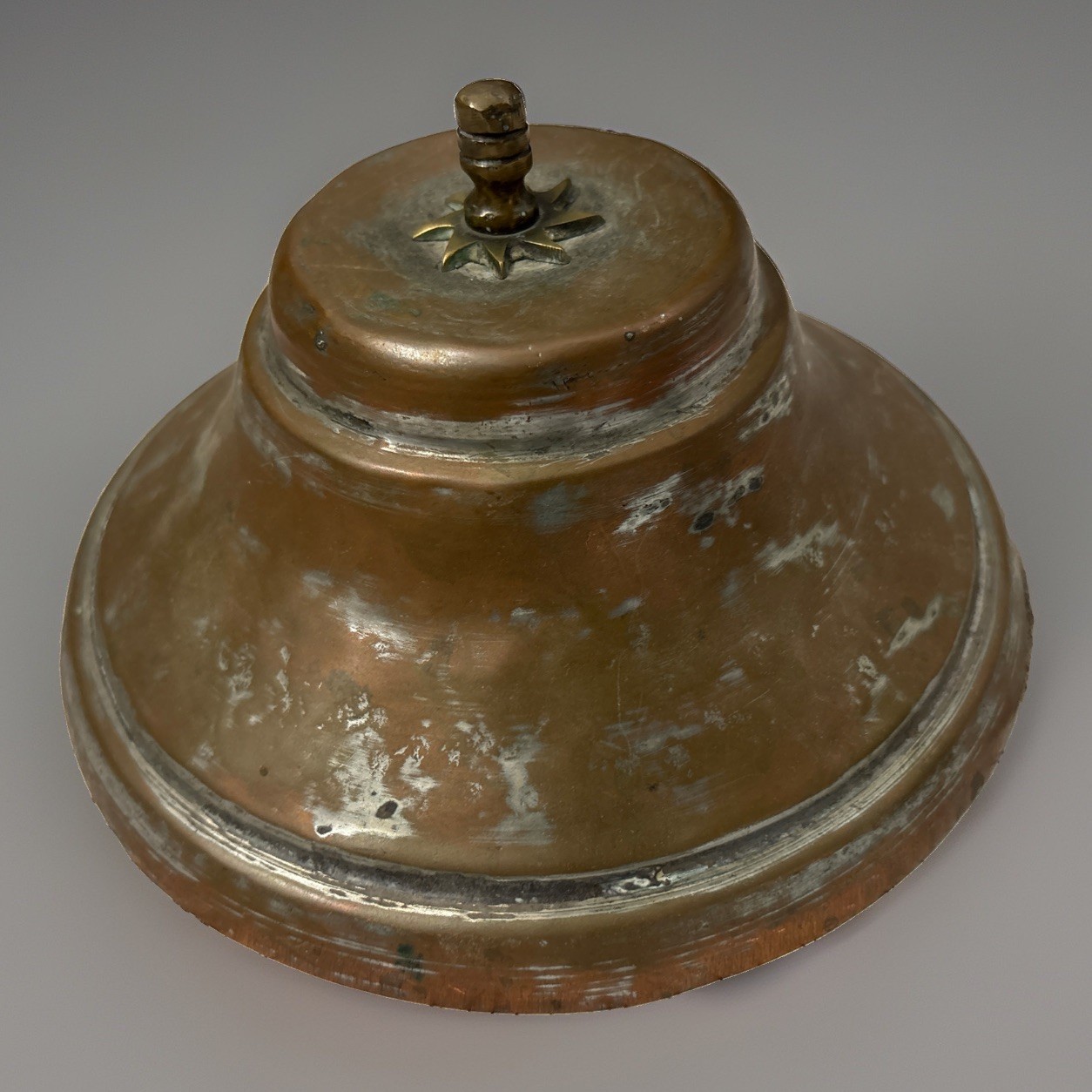 Antique 1800s Hand Forged Turkish Persian Copper Dome 7 5/8” W X 4” H, Morocco Antique 1800s Hand Forged Turkish Persian Copper Dome 7 5/8” W X 4” H, Morocco