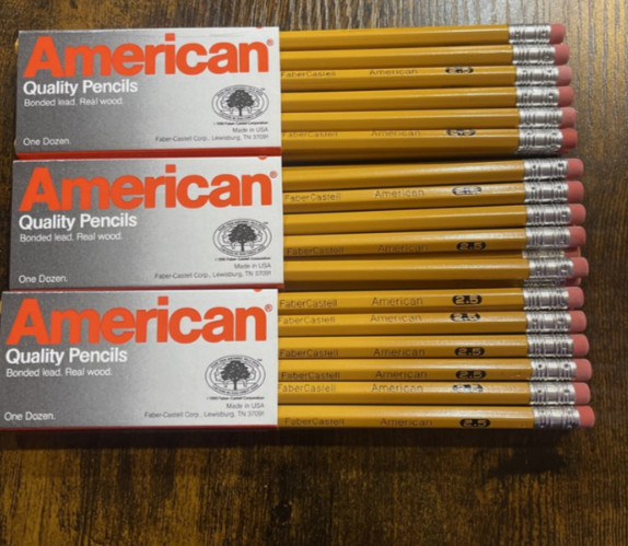NOS Vintage- Faber Castell: American No. 2 Pencils 1 Dozen (12) MADE IN USA NOS Vintage- Faber Castell: American No. 2 Pencils 1 Dozen (12) MADE IN USA