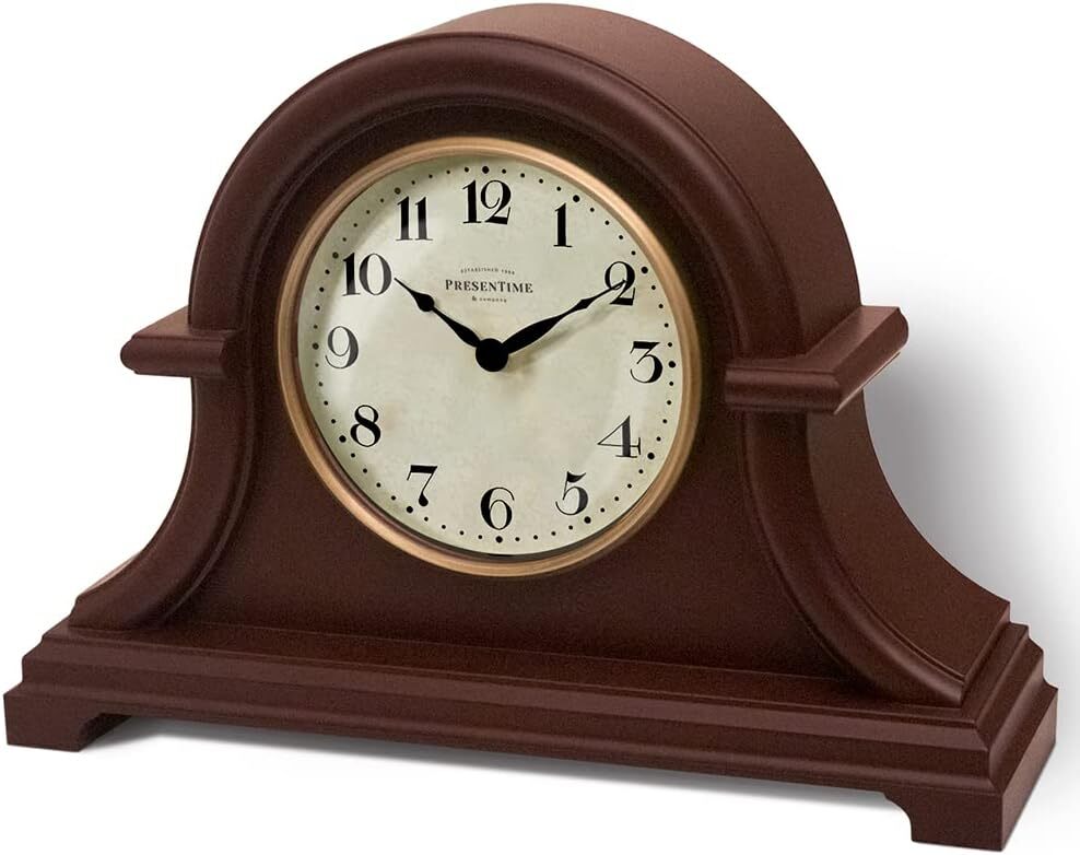 Vintage Farmhouse Mantel Clock Series, Napoleon Desk & Shelf Clock, 13 x 10 inch Vintage Farmhouse Mantel Clock Series, Napoleon Desk & Shelf Clock, 13 x 10 inch