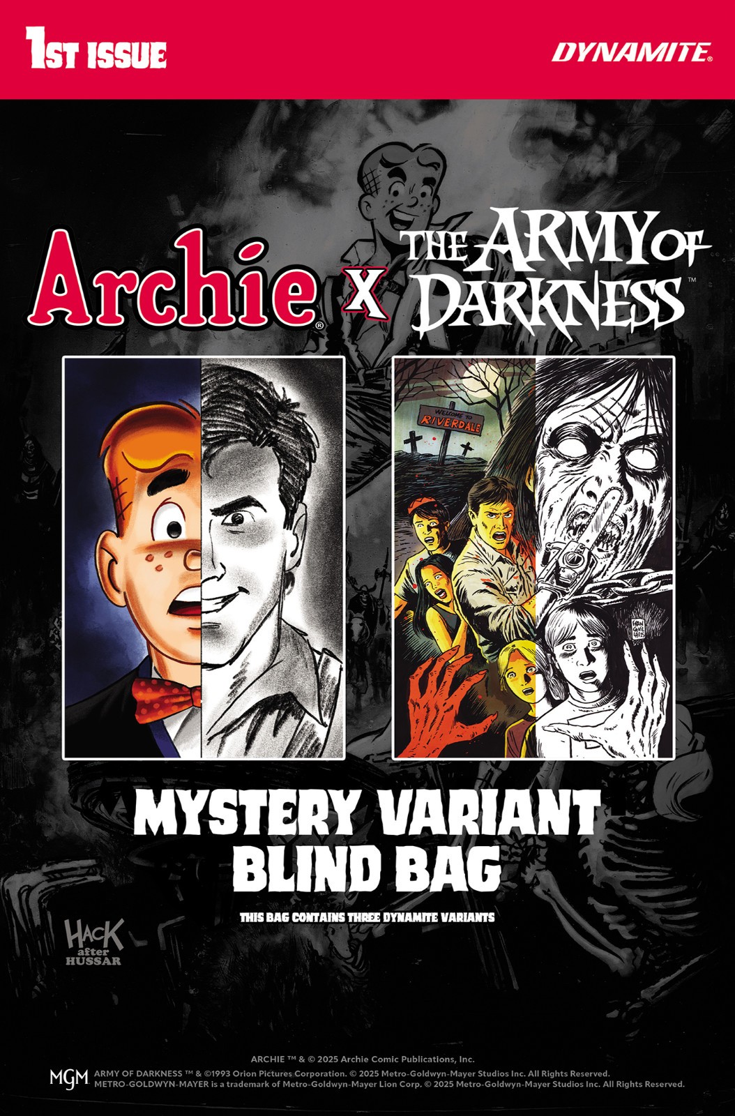 ARCHIE X ARMY OF DARKNESS #1 (BLIND BAG - CONTAINS 3 COMICS)(2026) ~ DYNAMITE ARCHIE X ARMY OF DARKNESS #1 (BLIND BAG - CONTAINS 3 COMICS)(2026) ~ DYNAMITE