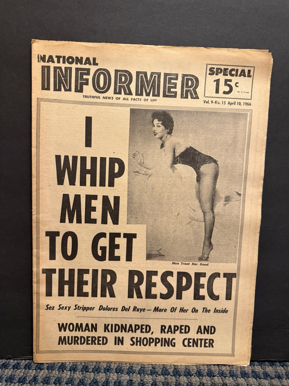 1966 April 10th National Informer Newspaper, Stripper Dolores Del Raye (VRN10F) 1966 April 10th National Informer Newspaper, Stripper Dolores Del Raye (VRN10F)