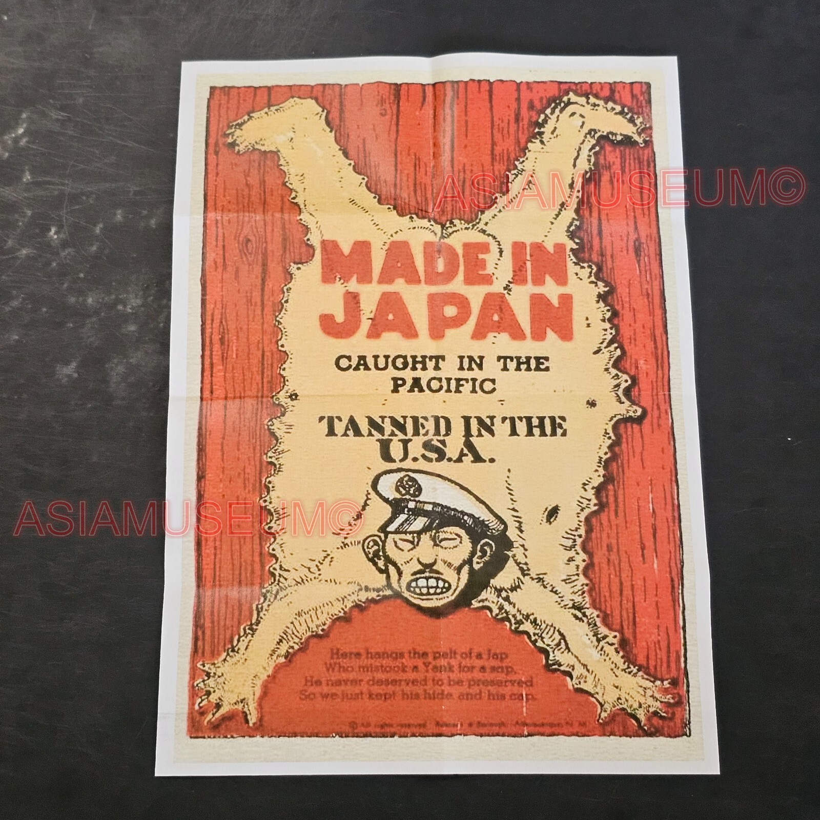 1940 WW2 USA AMERICA ANTI JAPAN JAPANESE TOJO PACIFIC WAR PROPAGANDA POSTER H31 1940 WW2 USA AMERICA ANTI JAPAN JAPANESE TOJO PACIFIC WAR PROPAGANDA POSTER H31