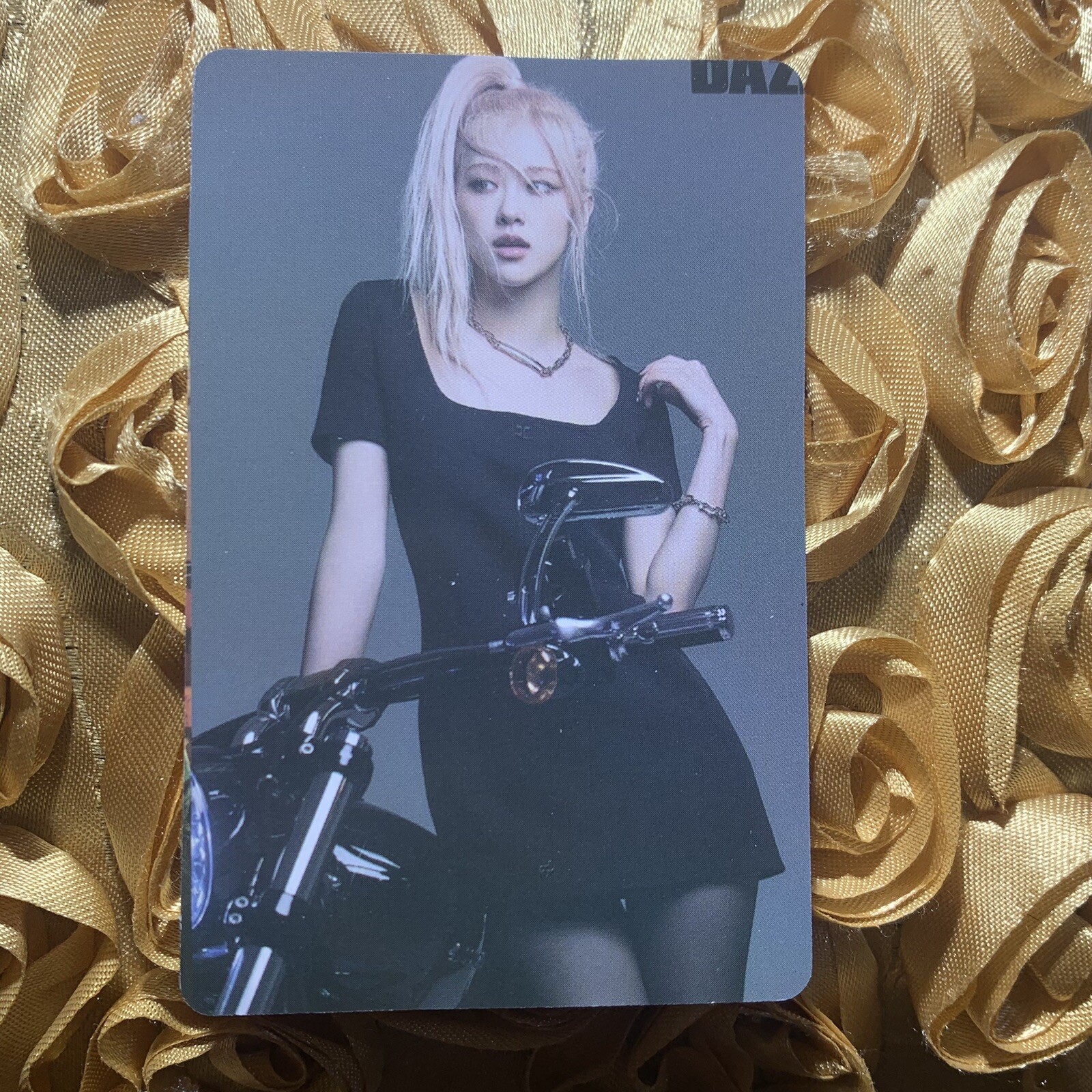 Rose Daily BLACKPINK KPOP Girl Photo Goddess Card Biker