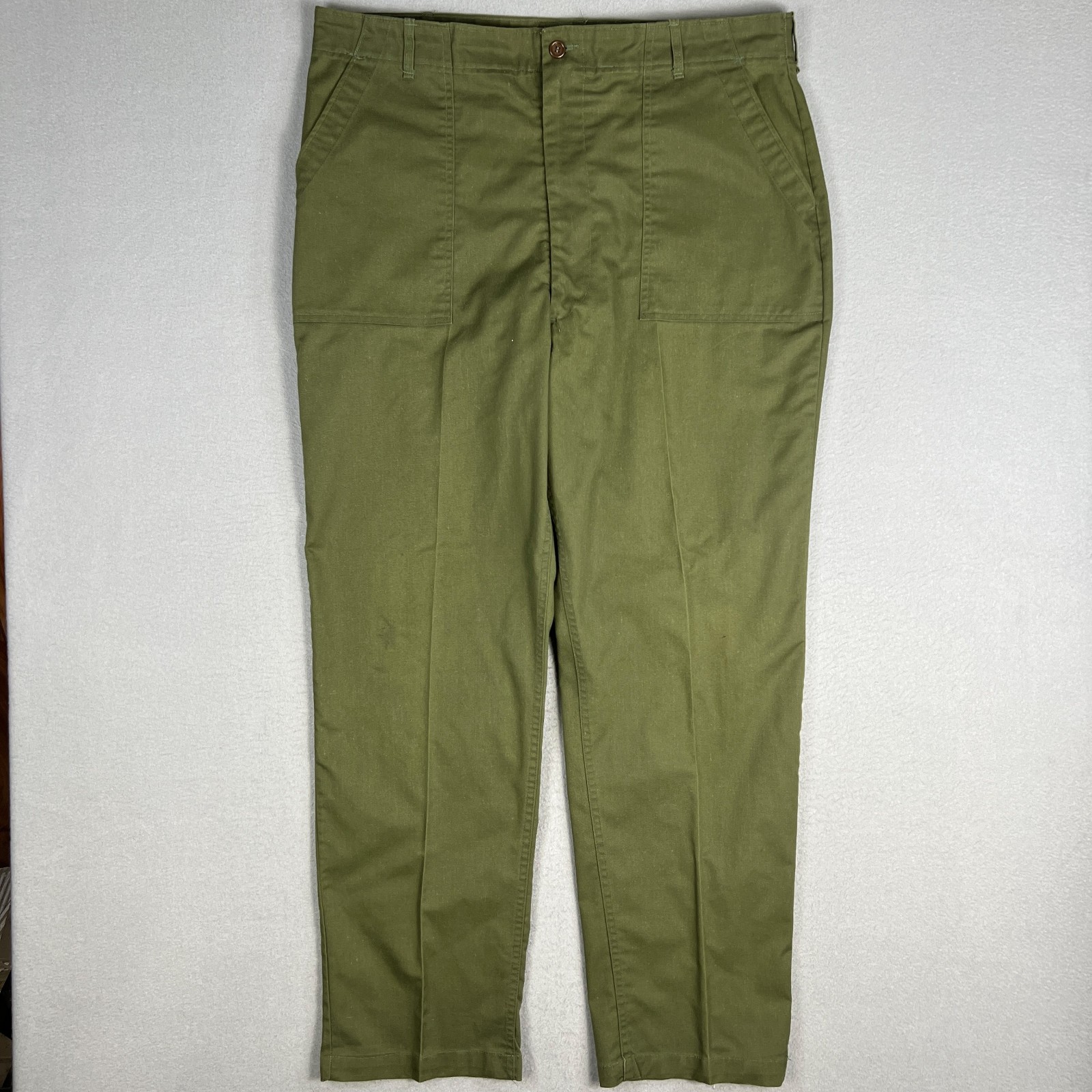 VTG Military Pants Fit 40x32 OG 507 Baker Fatigue Twill Utility Trousers 1970s