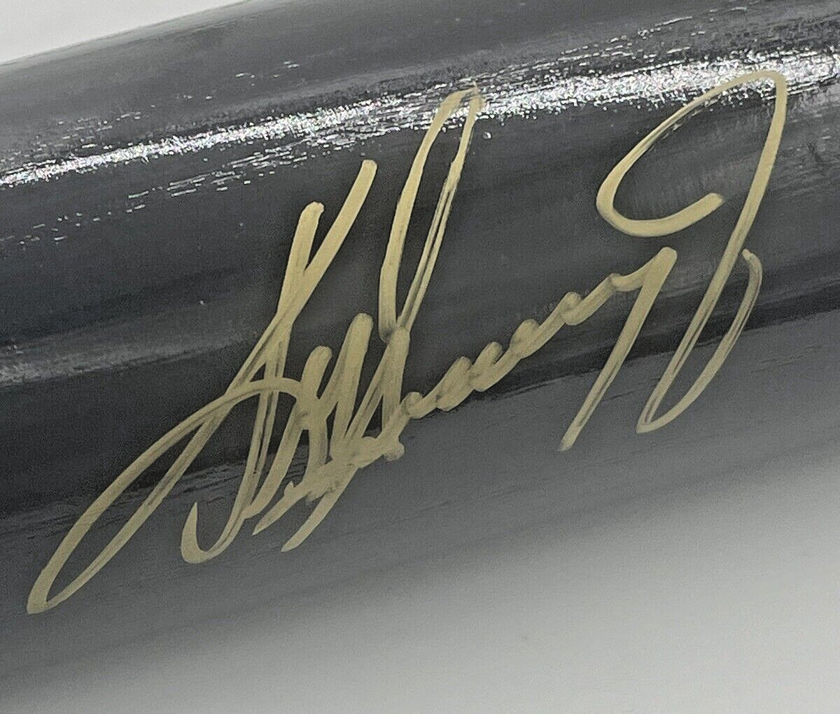 Ken Griffey Jr Signed Autograph Rawlings Big Stick Baseball Black Bat Has COA