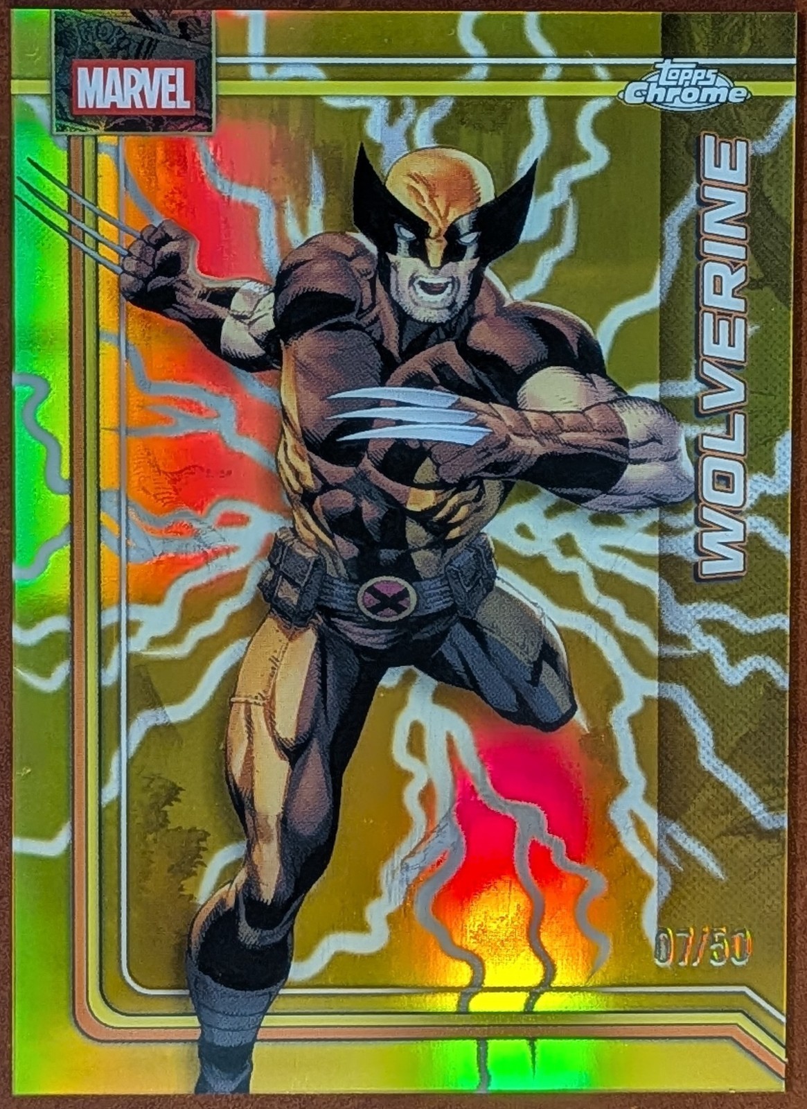 2026 Topps Chrome Marvel - Storm's Gold Lightning Refractor /50 - Wolverine #199 2026 Topps Chrome Marvel - Storm's Gold Lightning Refractor /50 - Wolverine #199