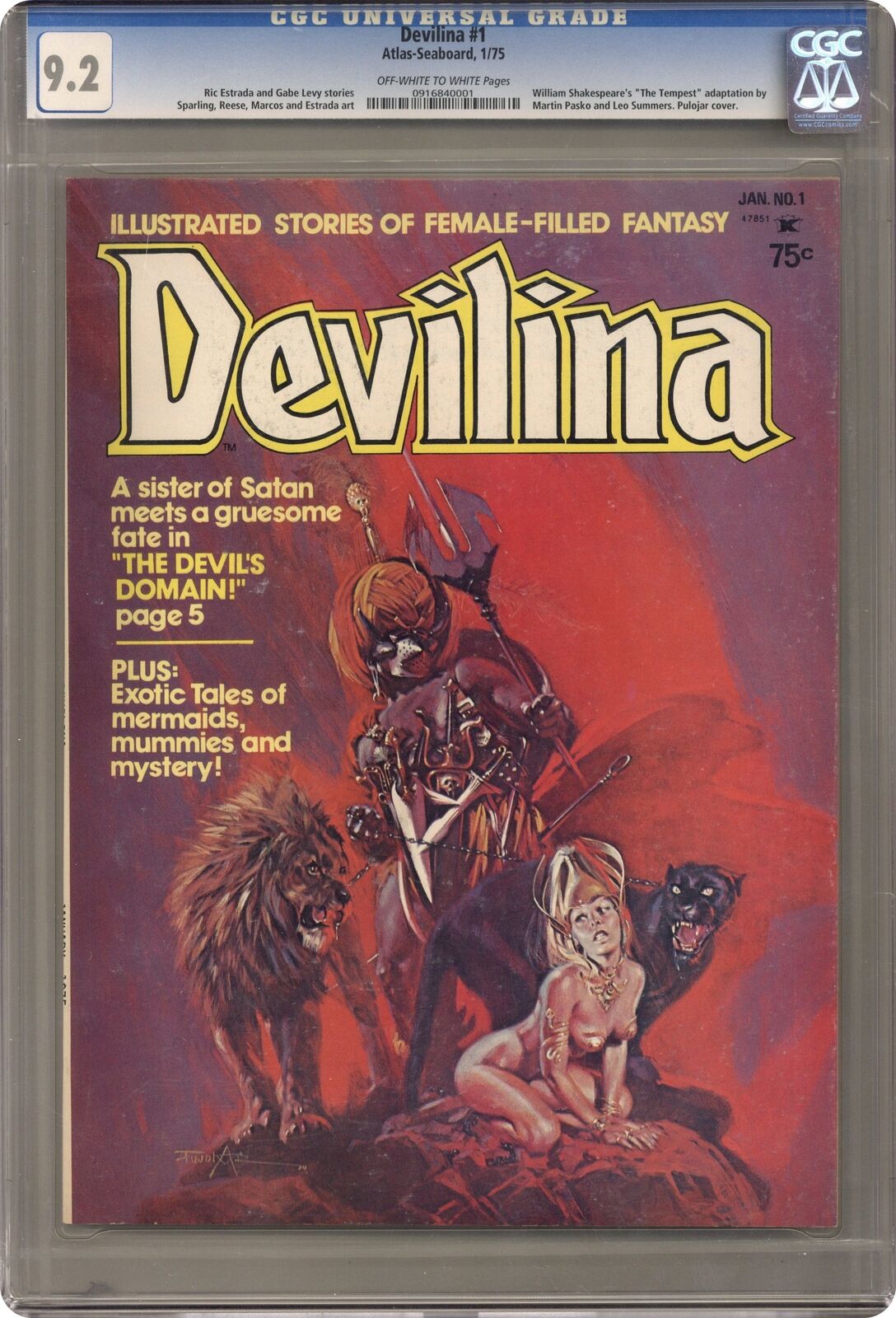 Devilina #1 CGC 9.2 1975 0916840001