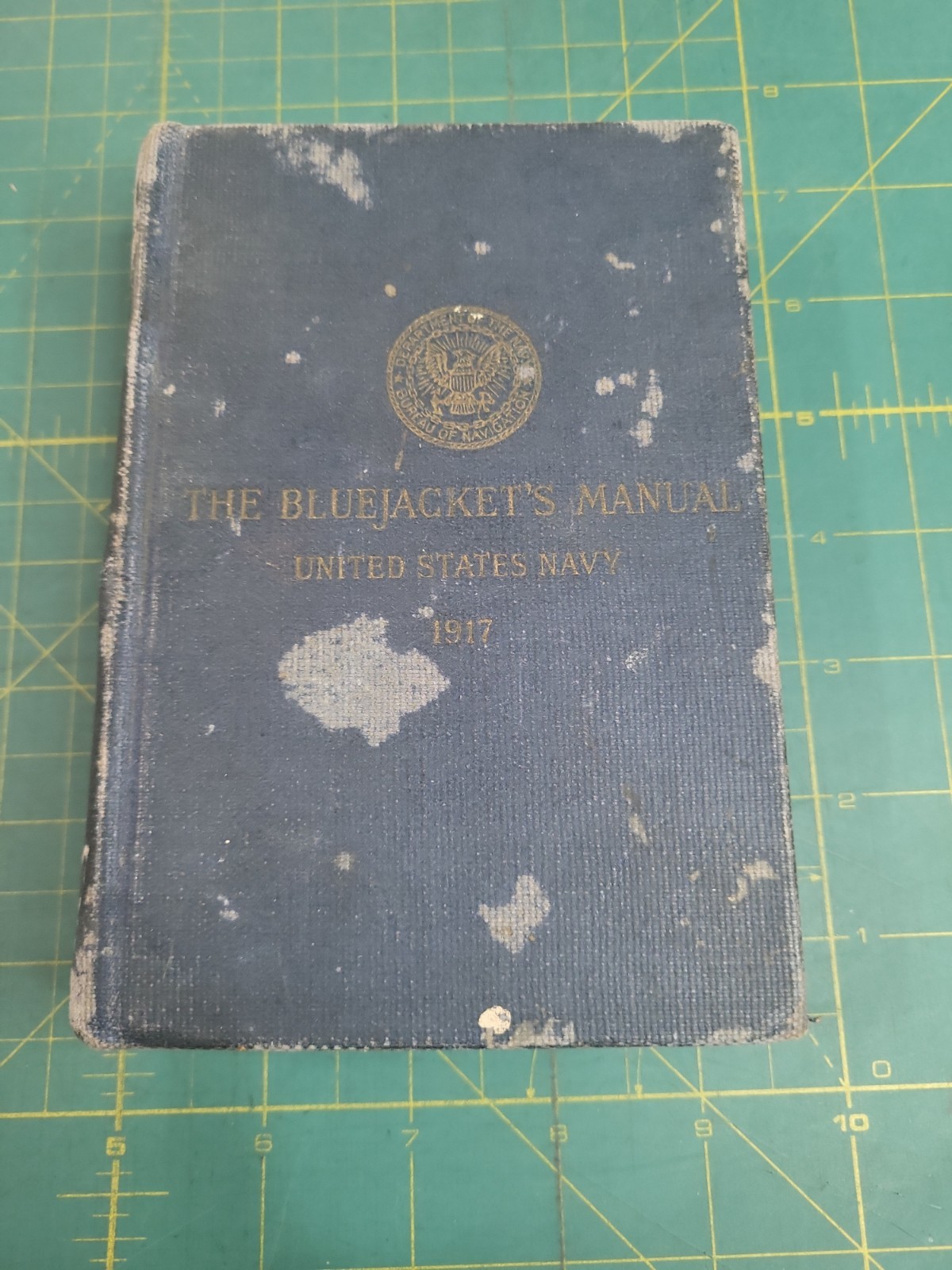HARDCOVER BOOK,THE BLUEJACKET'S (1917) 5th Edition MANUAL WWI UNITED STATES NAVY