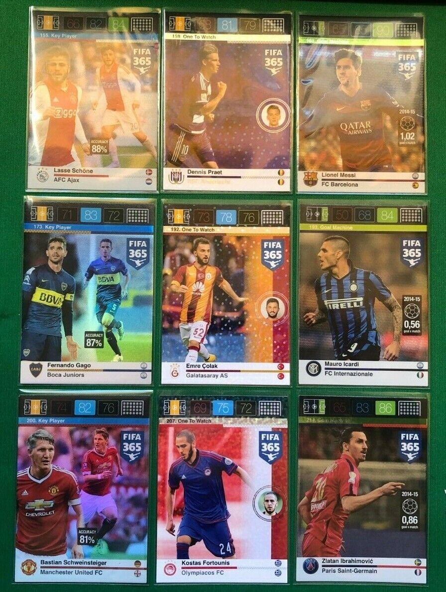2015 Panini Adrenalyn XL FIFA 365 Key Player, One To Watch & Goal Machine Cards