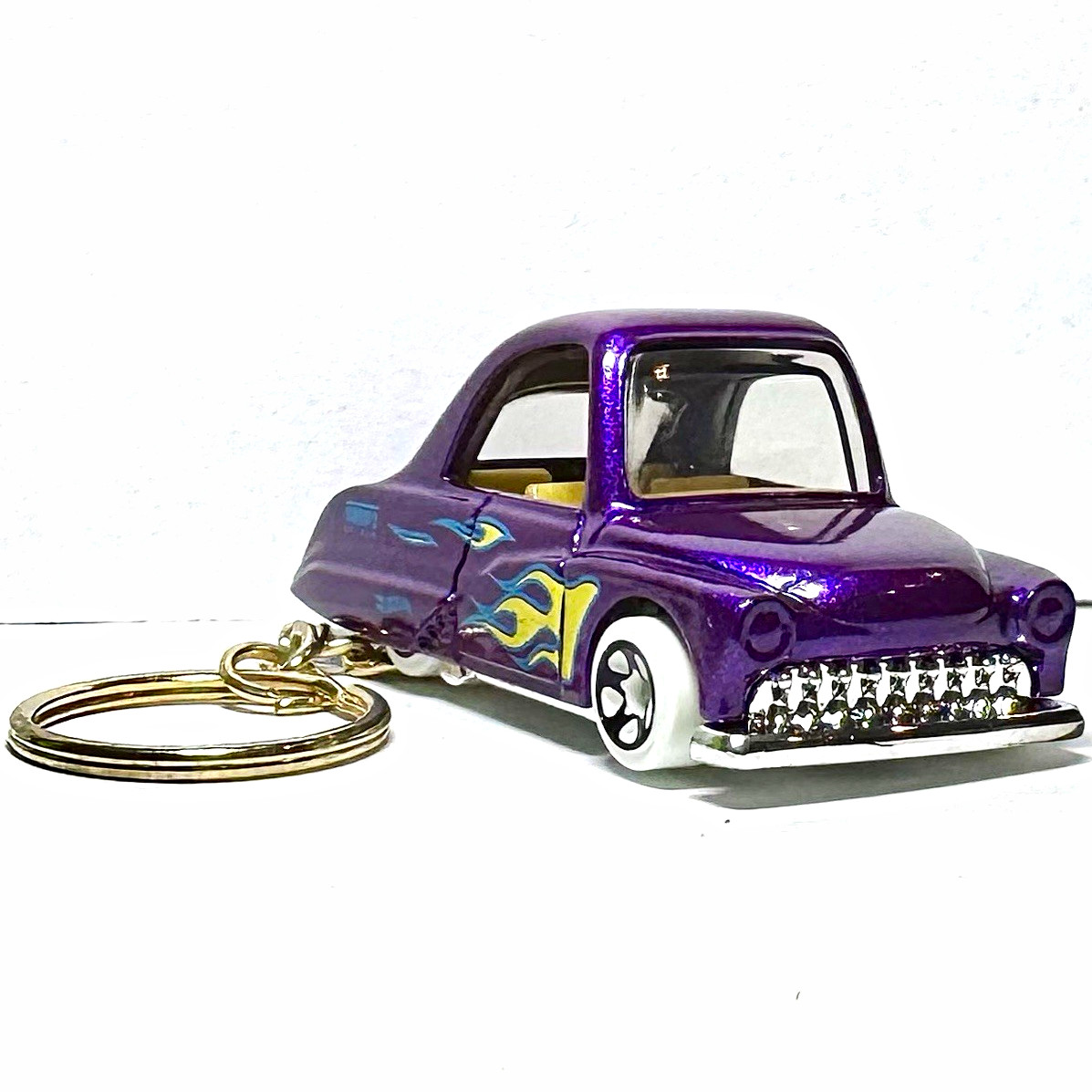 Tooned Purple Passion Custom Diecast Keychain Hot Wheels