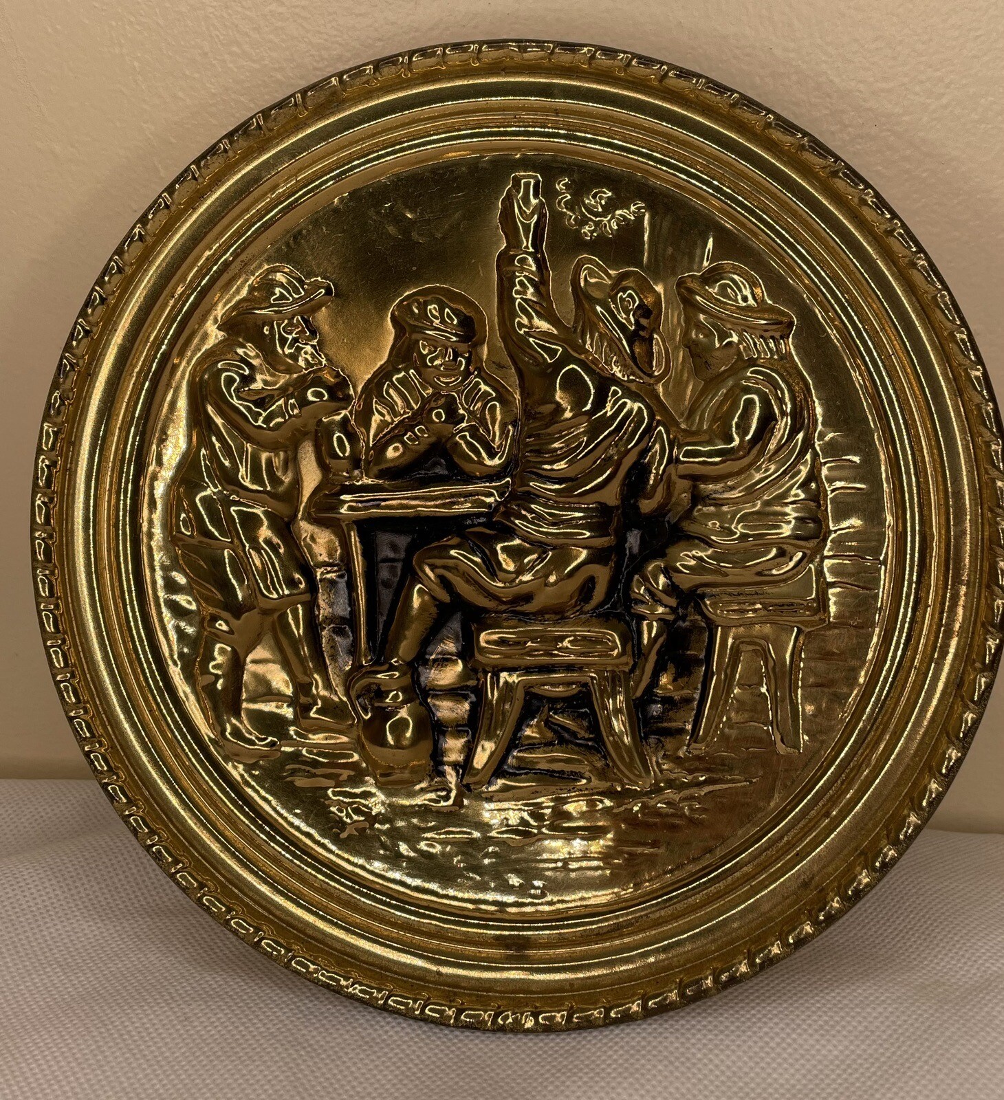 Vintage Made In England Stamped 8” Antique Plated Wall Decor VTG Collectible Vintage Made In England Stamped 8” Antique Plated Wall Decor VTG Collectible
