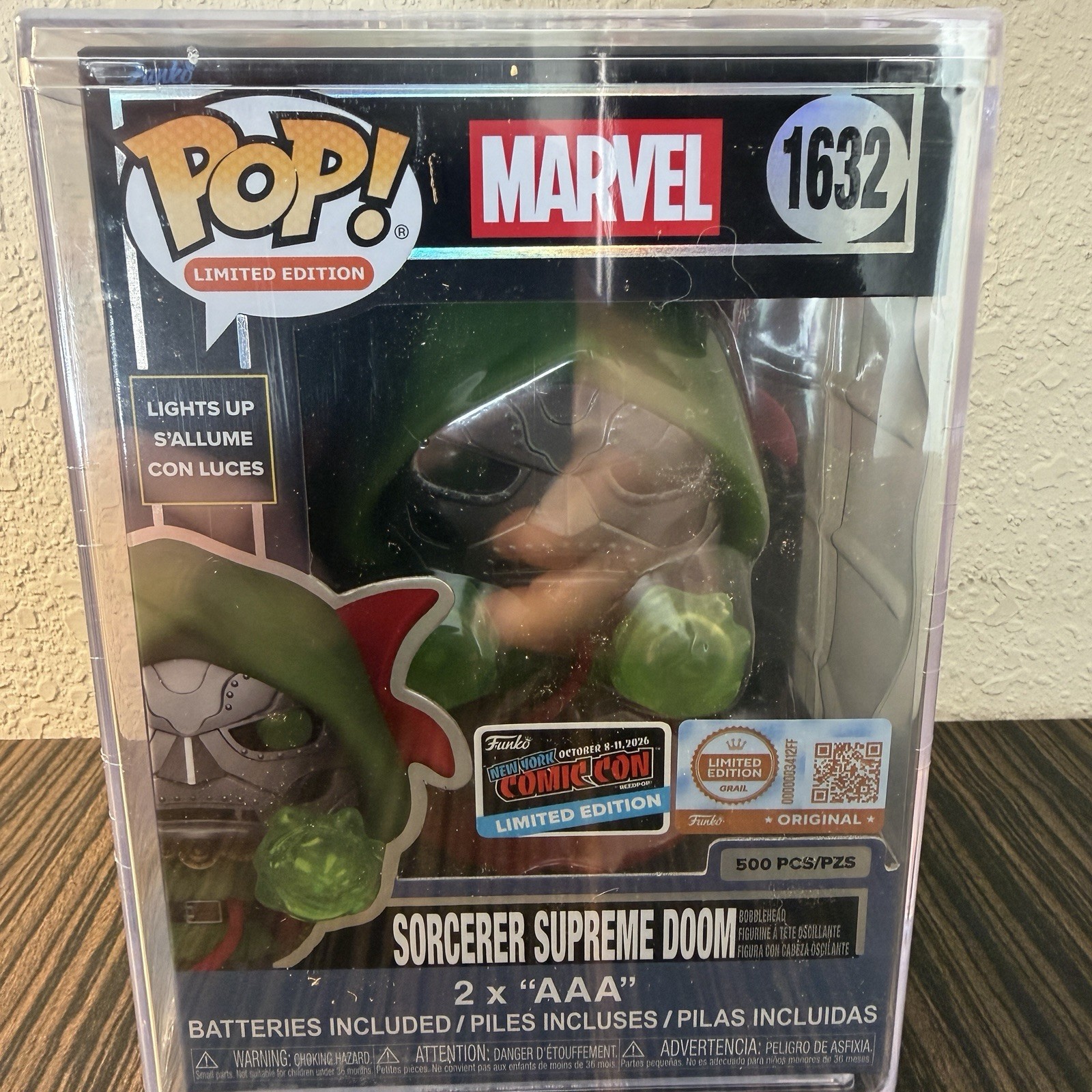 Funko Pop Sorcerer Supreme Doom LE 500 Light Up NYCC 2026 CON STICKER Funko Pop Sorcerer Supreme Doom LE 500 Light Up NYCC 2026 CON STICKER