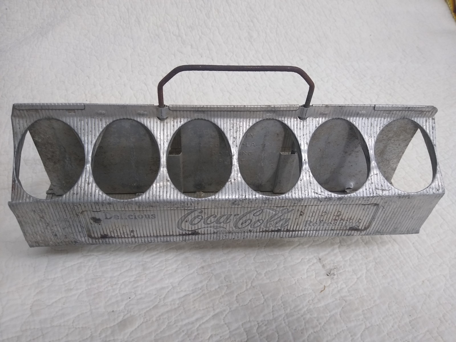 Vintage 1950's or 60's Coca Cola Aluminum 12 Pack Bottle Carrier