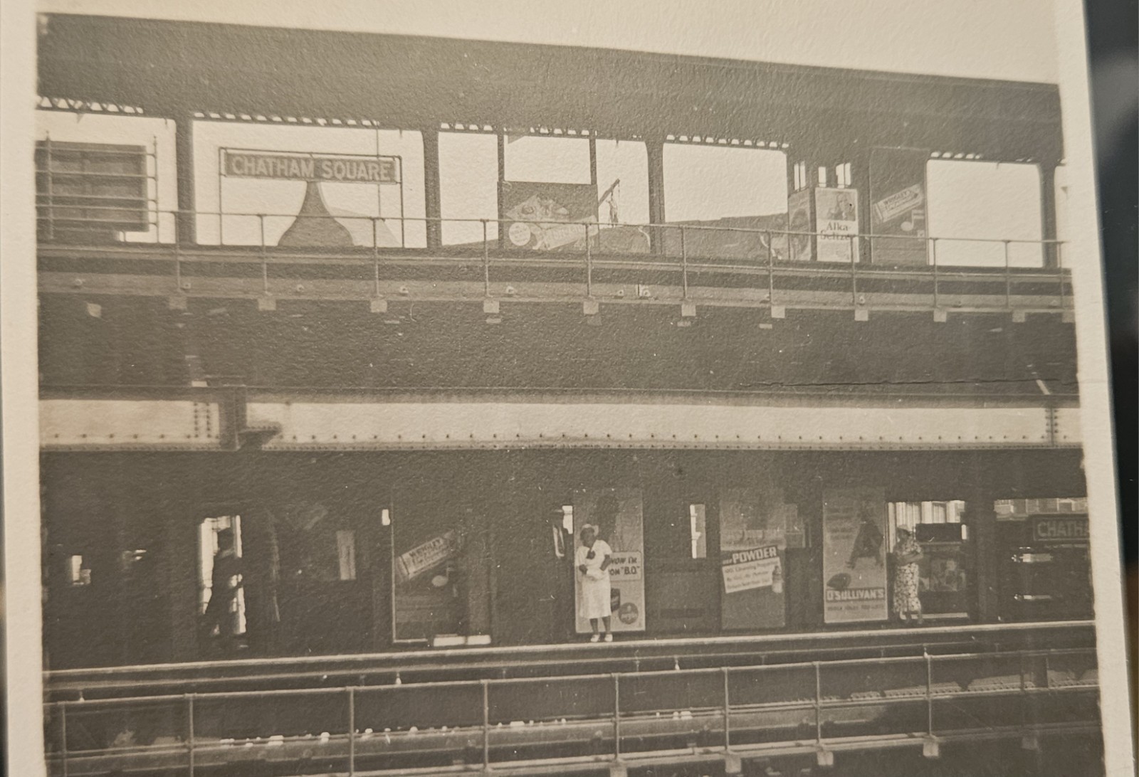 Orig c1925 3av Subway  CHATHAM BOWERY Chinatown NYC New York City MOUNTED Photo