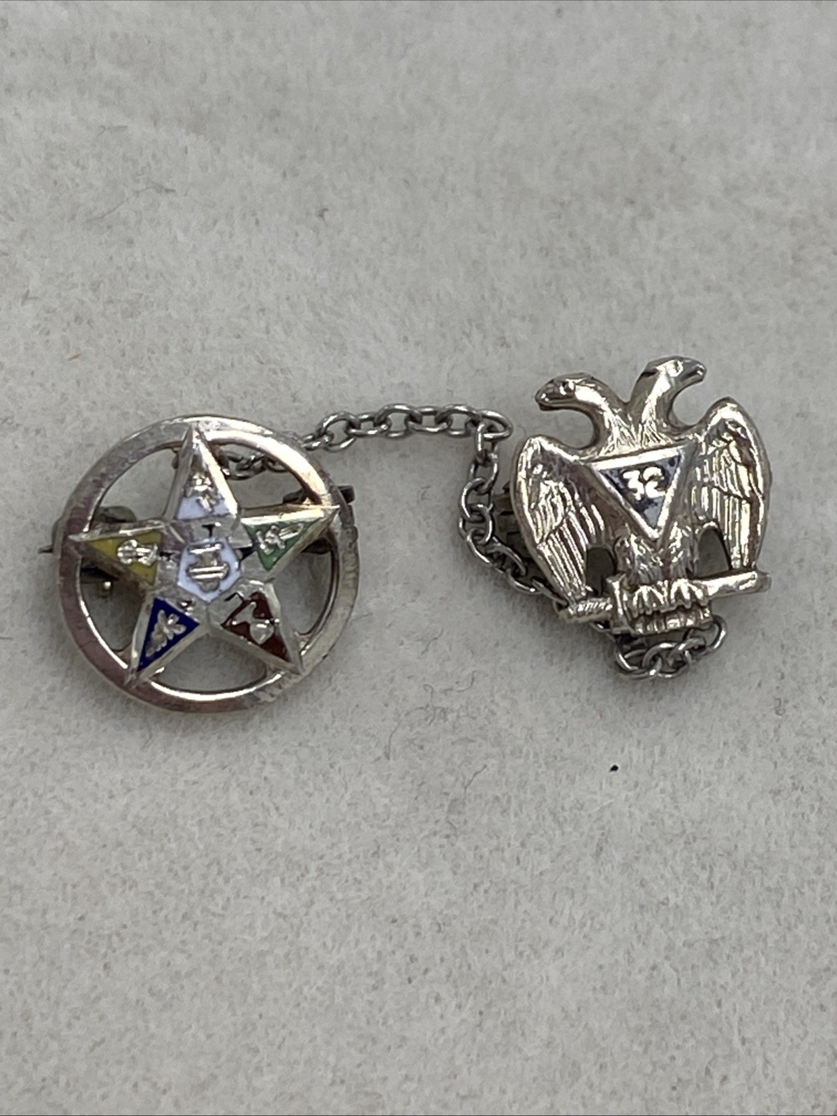 Vintage 14k Order Of The Eastern Star And 32nd Rite Lapel Pins Vintage 14k Order Of The Eastern Star And 32nd Rite Lapel Pins