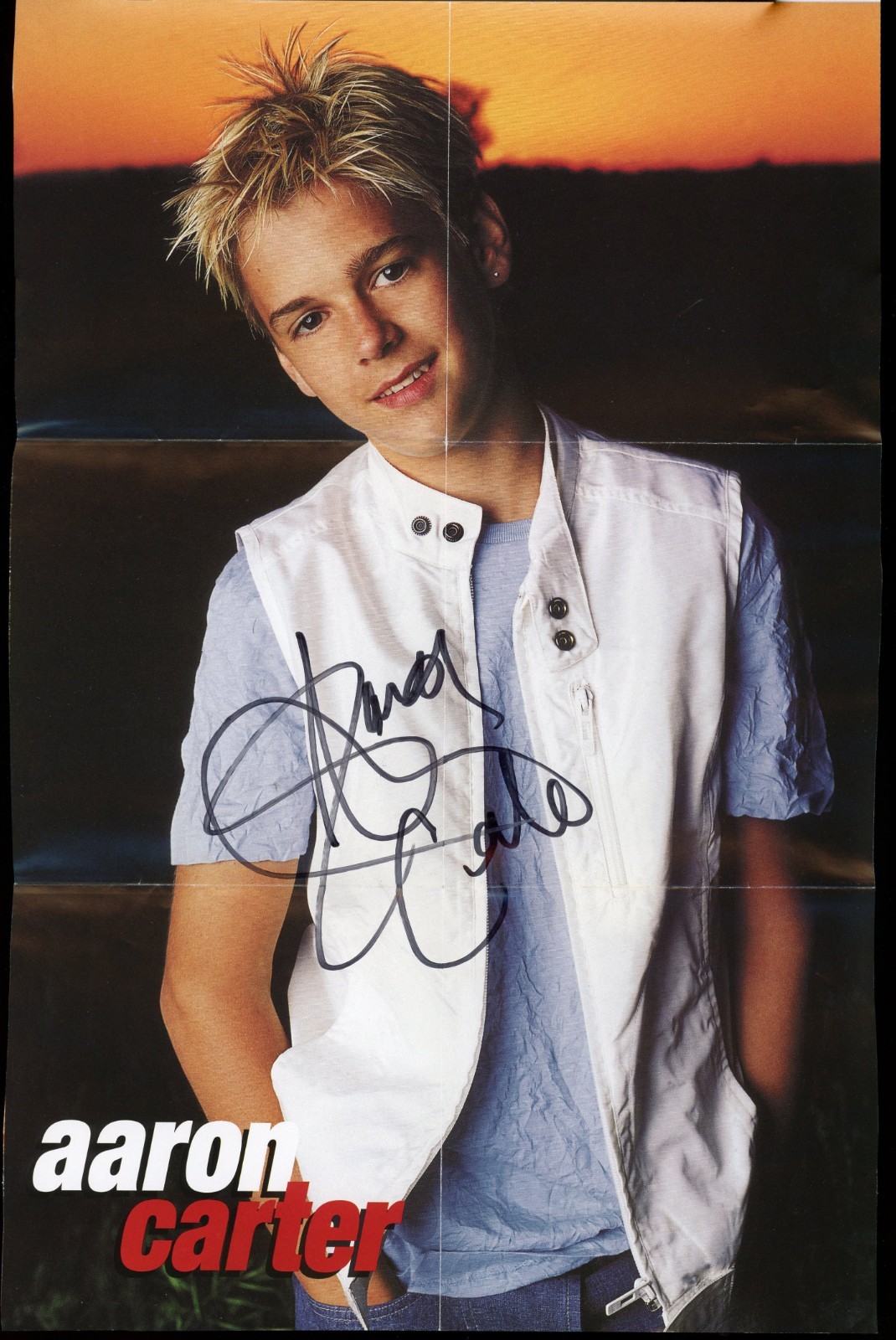 Aaron Carter ~ Signed Autographed Aaron's Party (Come Get It) Poster ~ PSA DNA Aaron Carter ~ Signed Autographed Aaron's Party (Come Get It) Poster ~ PSA DNA