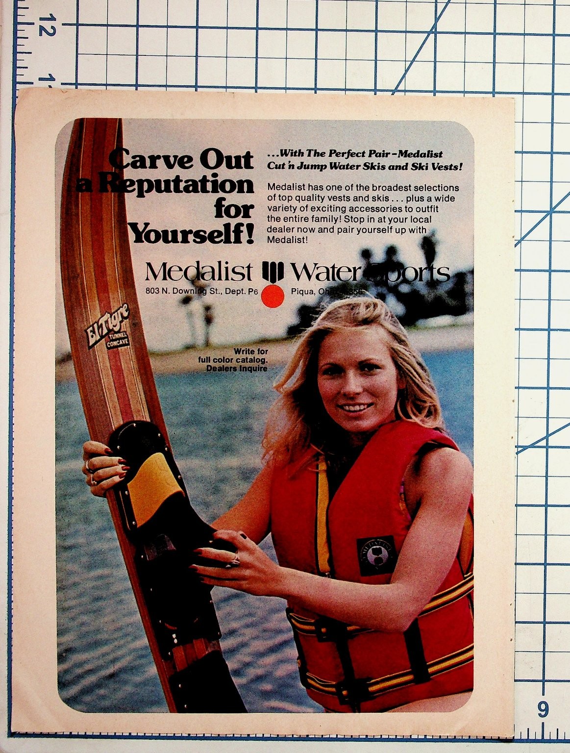 Vintage Medalist Water Skis Advertisement Piqua Ohio El Tigre Ephemera Vintage Medalist Water Skis Advertisement Piqua Ohio El Tigre Ephemera