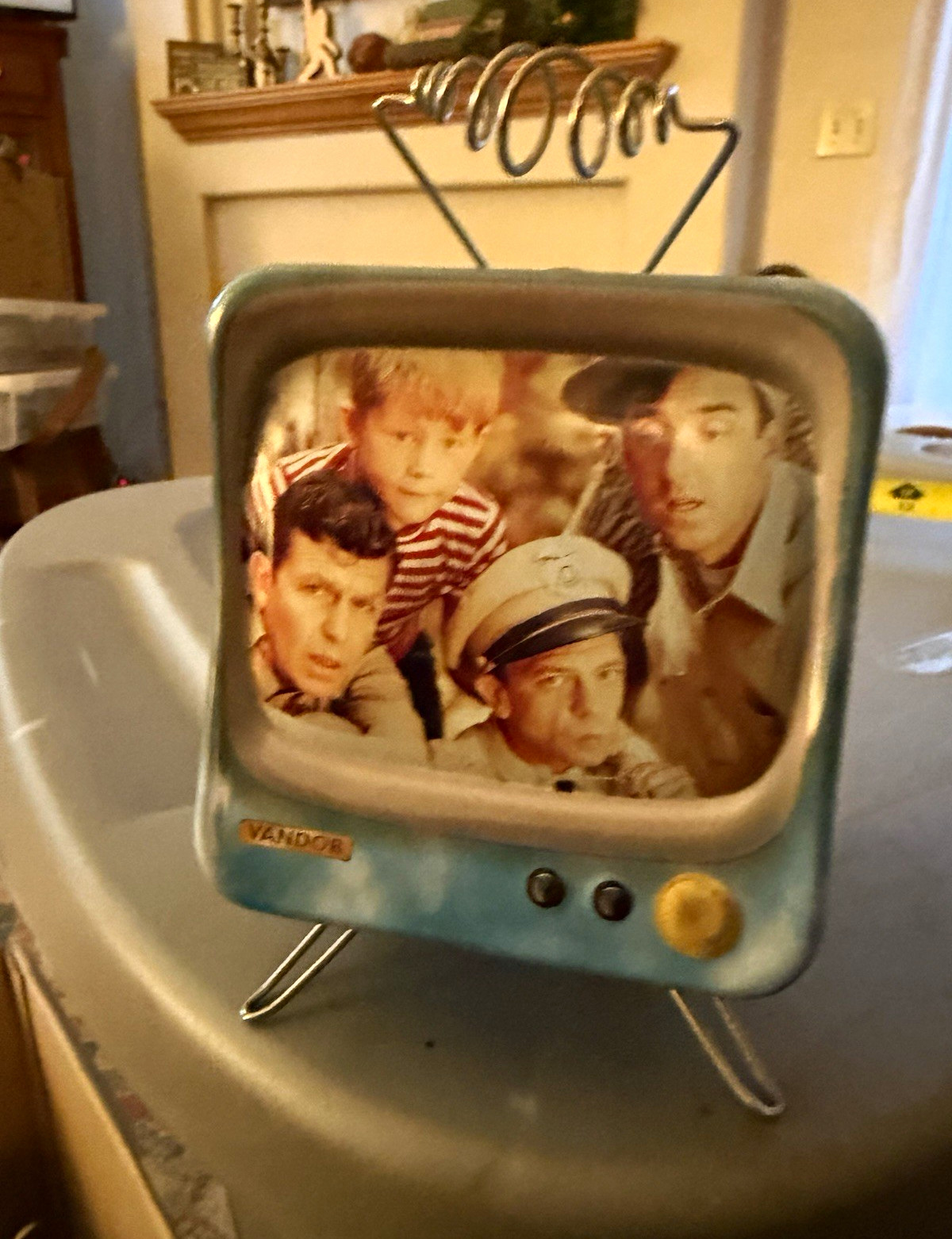Vandor Andy Griffith Show Men of Mayberry Tin w/ Feet Square Metal 6 “ w/ feet