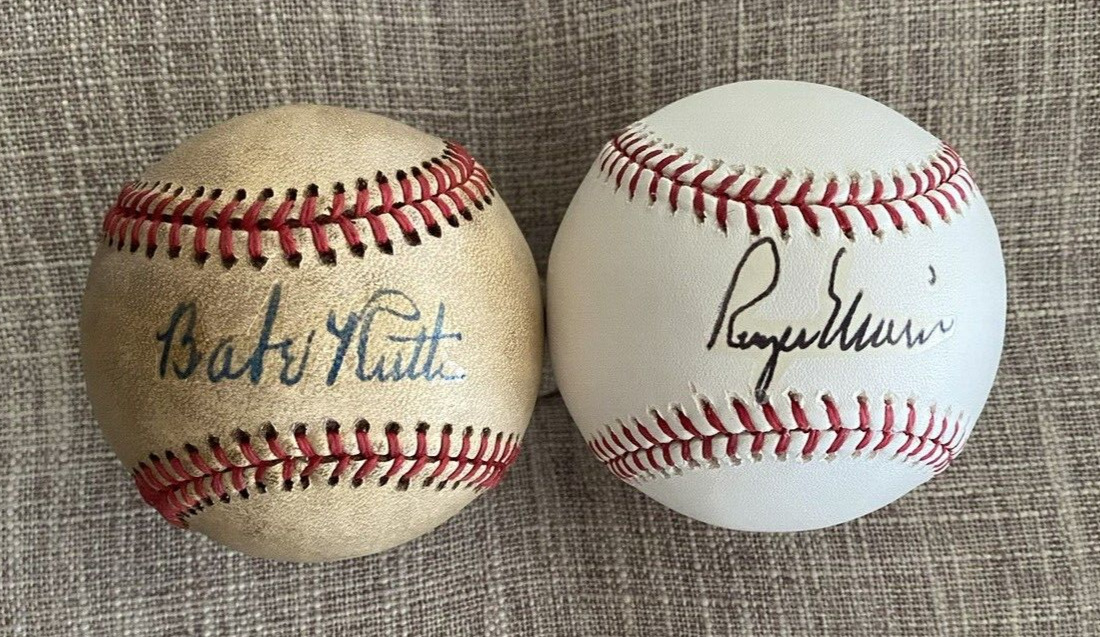 Babe Ruth - Roger Maris - Replica Autographed Baseballs - Novelty