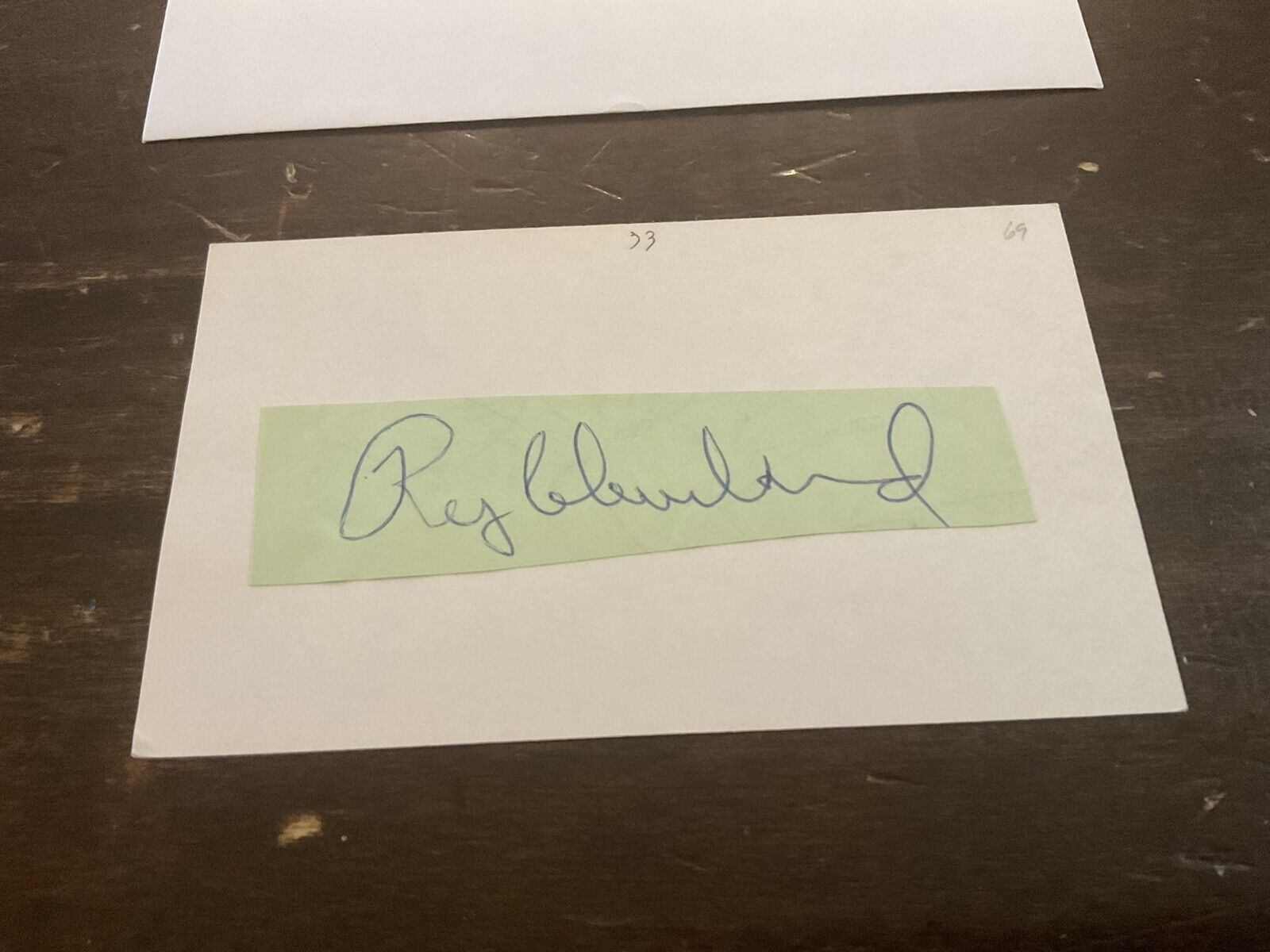 Reggie Cleveland signed Cut  Mounted On A Index Card 1969 Debut