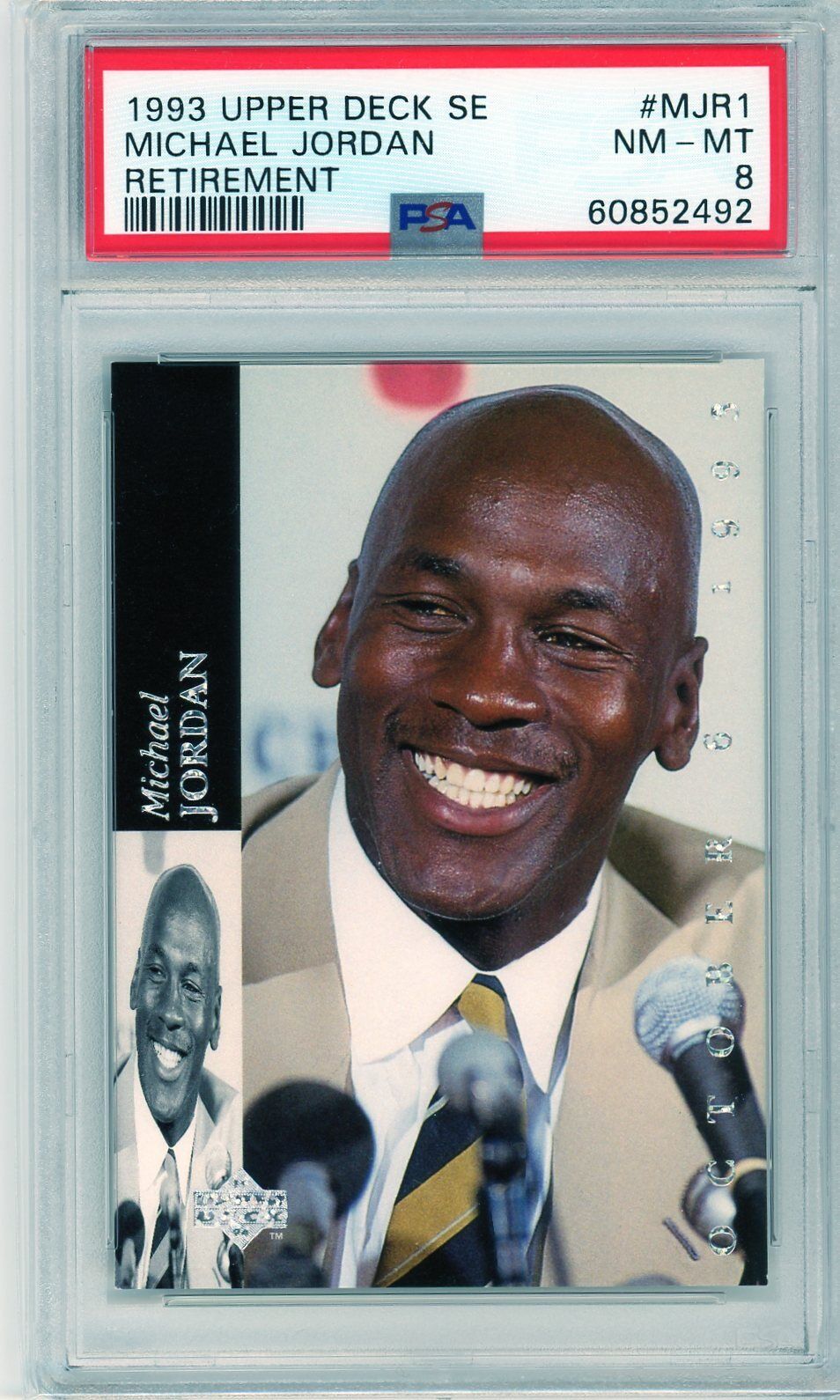 PSA 8 Near Mint Michael Jordan // 1993 Upper Deck // Retirement