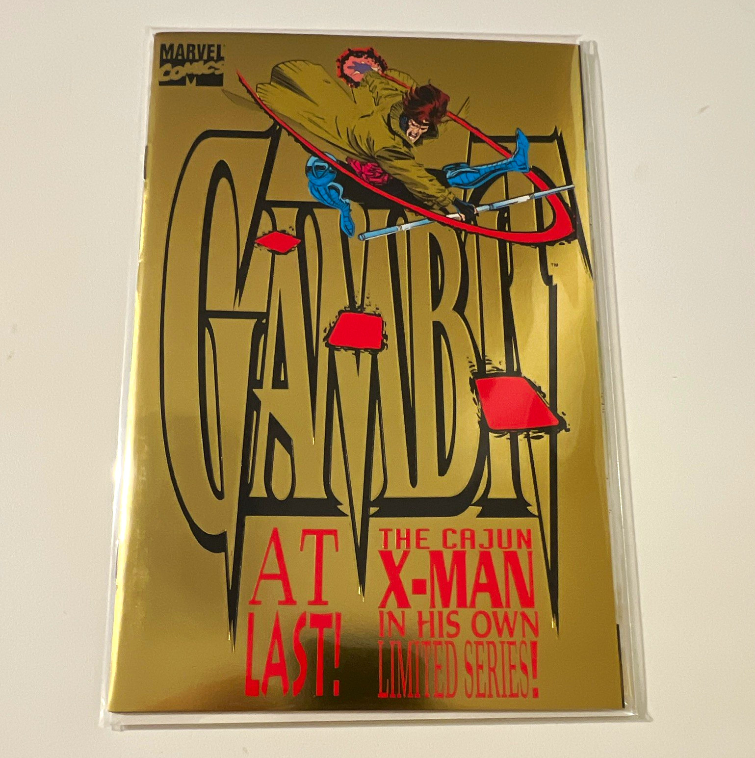 Gambit #1 Retailer Gold Variant- VF to NM Rare Marvel Comics 1993 Gambit #1 Retailer Gold Variant- VF to NM Rare Marvel Comics 1993