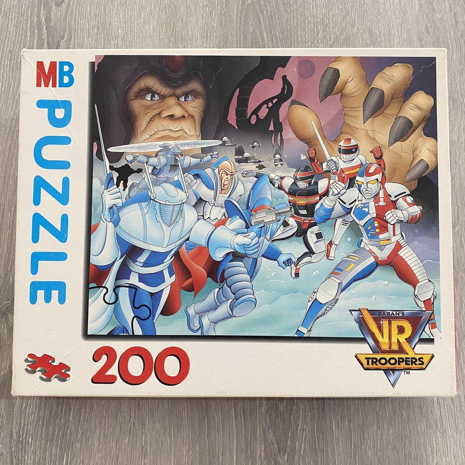 Saban’s VR Troopers Vintage Jigsaw Puzzle 1990s Hasbro Milton Bradley 200 Piece Saban’s VR Troopers Vintage Jigsaw Puzzle 1990s Hasbro Milton Bradley 200 Piece
