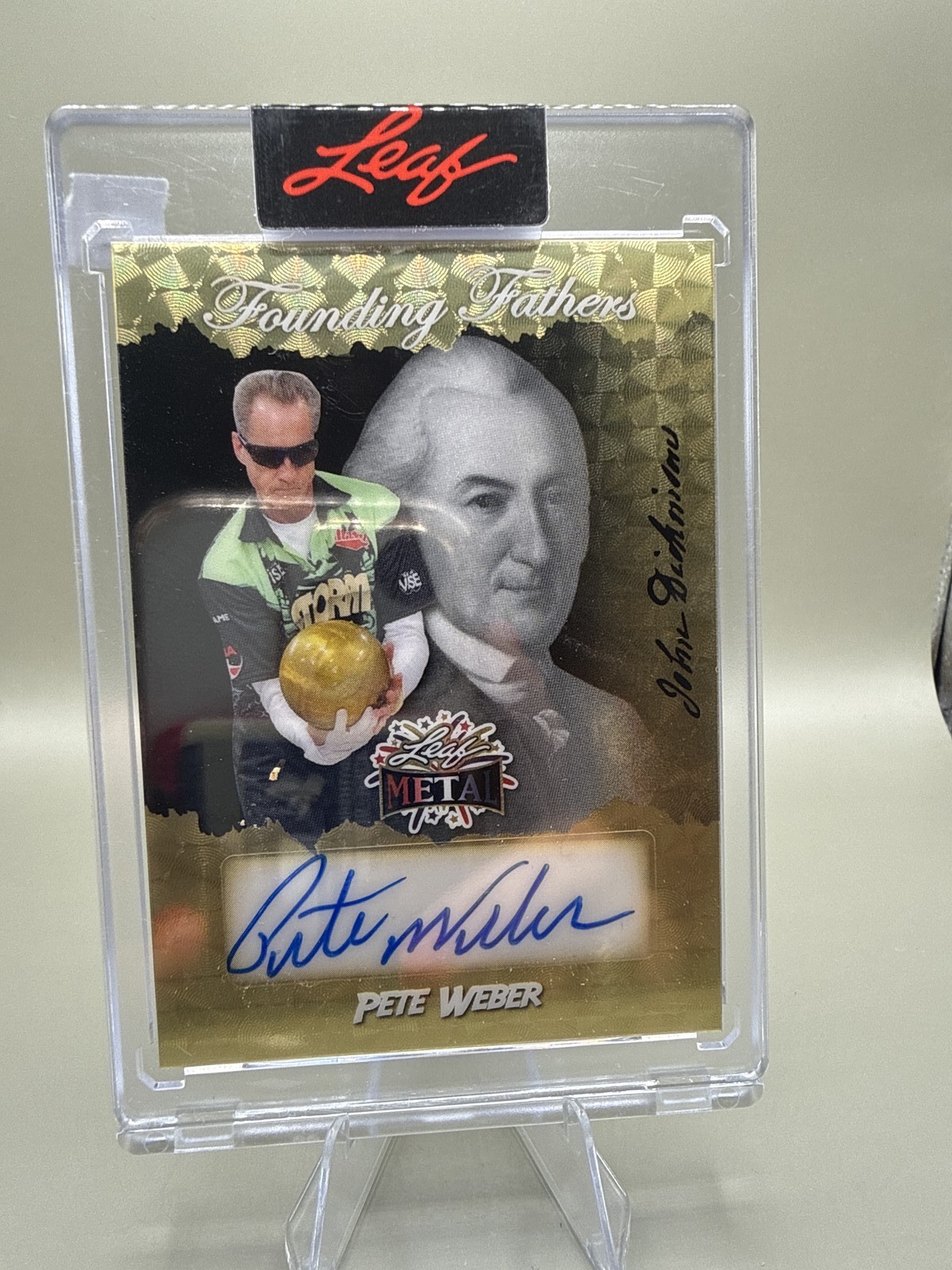 2026 Leaf Metal Independence day Founding Fathers #FF-pw1 Pete Weber Auto 1/1 2026 Leaf Metal Independence day Founding Fathers #FF-pw1 Pete Weber Auto 1/1
