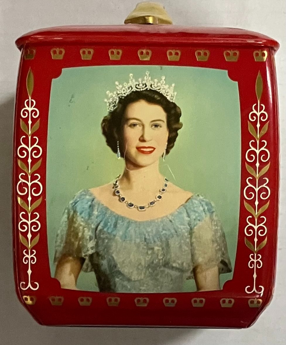 1953 Edward Sharp & Sons Corronation Commemorative Queen Elizabeth II Tea Tin 1953 Edward Sharp & Sons Corronation Commemorative Queen Elizabeth II Tea Tin