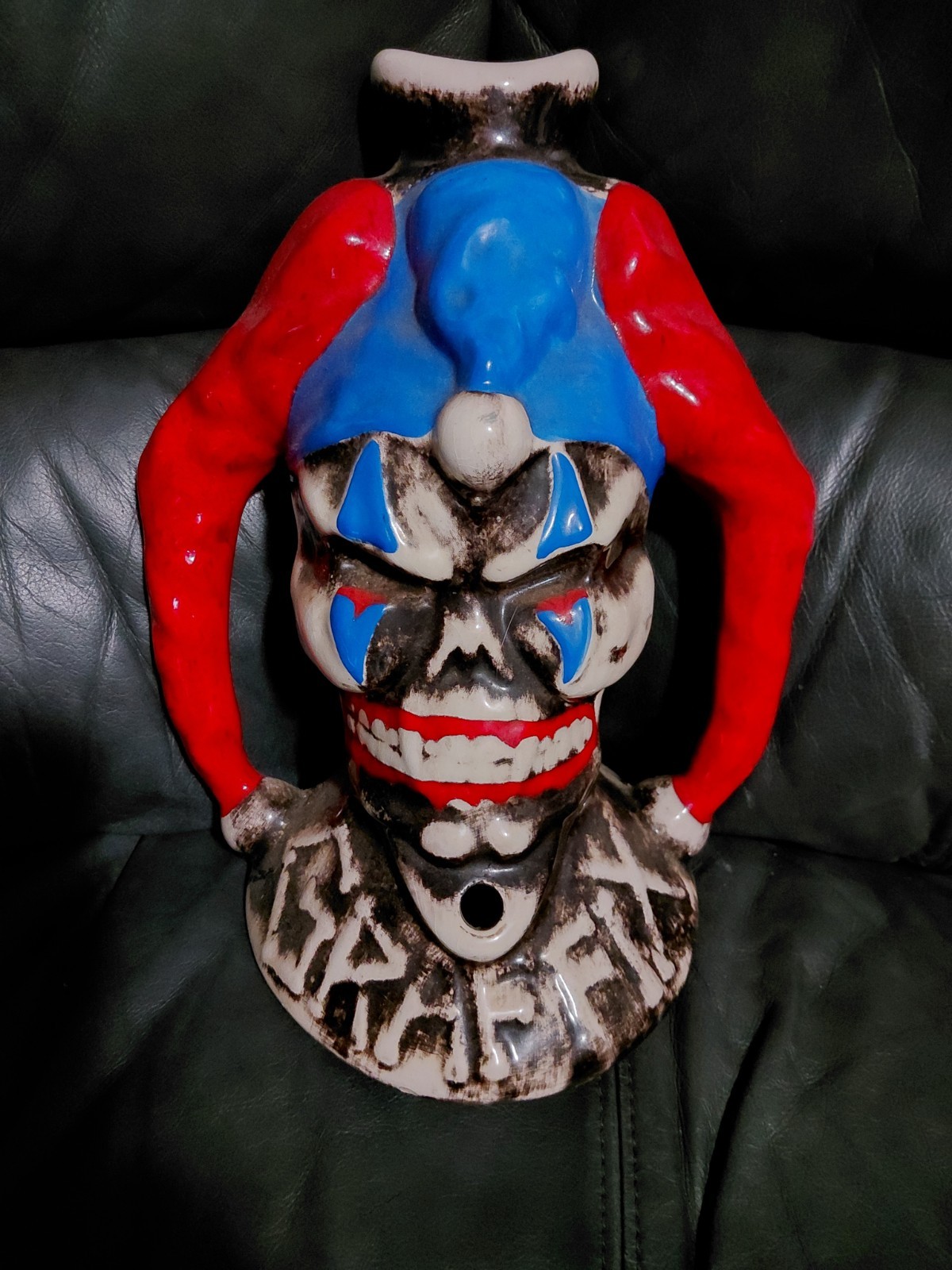 1980'S RARE Ceramic Jester Graffix Bong 1980'S RARE Ceramic Jester Graffix Bong