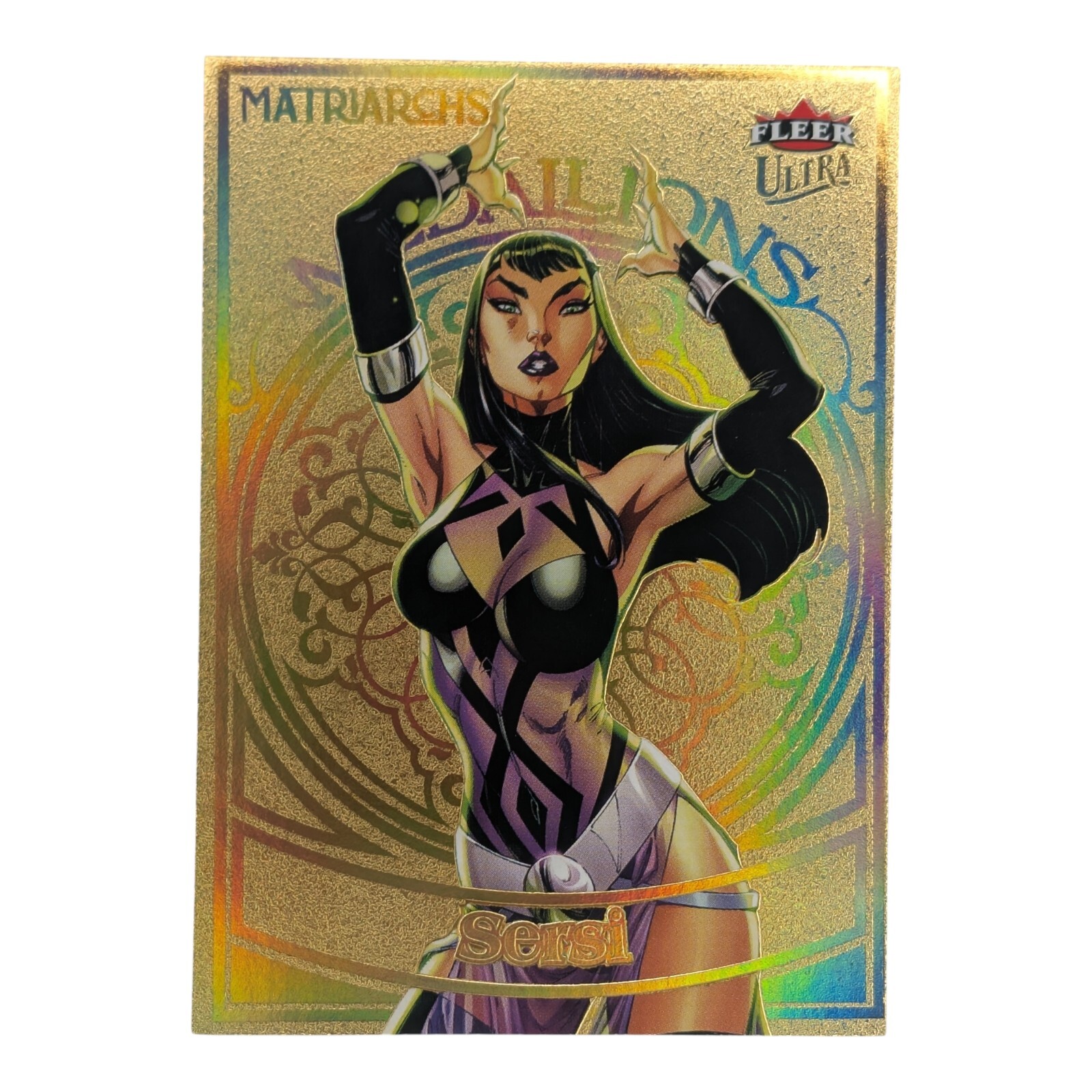 SERSI 2024 Fleer Ultra Matriarchs of Marvel Medallions GOLD 056/200 UD #M-42 SERSI 2024 Fleer Ultra Matriarchs of Marvel Medallions GOLD 056/200 UD #M-42