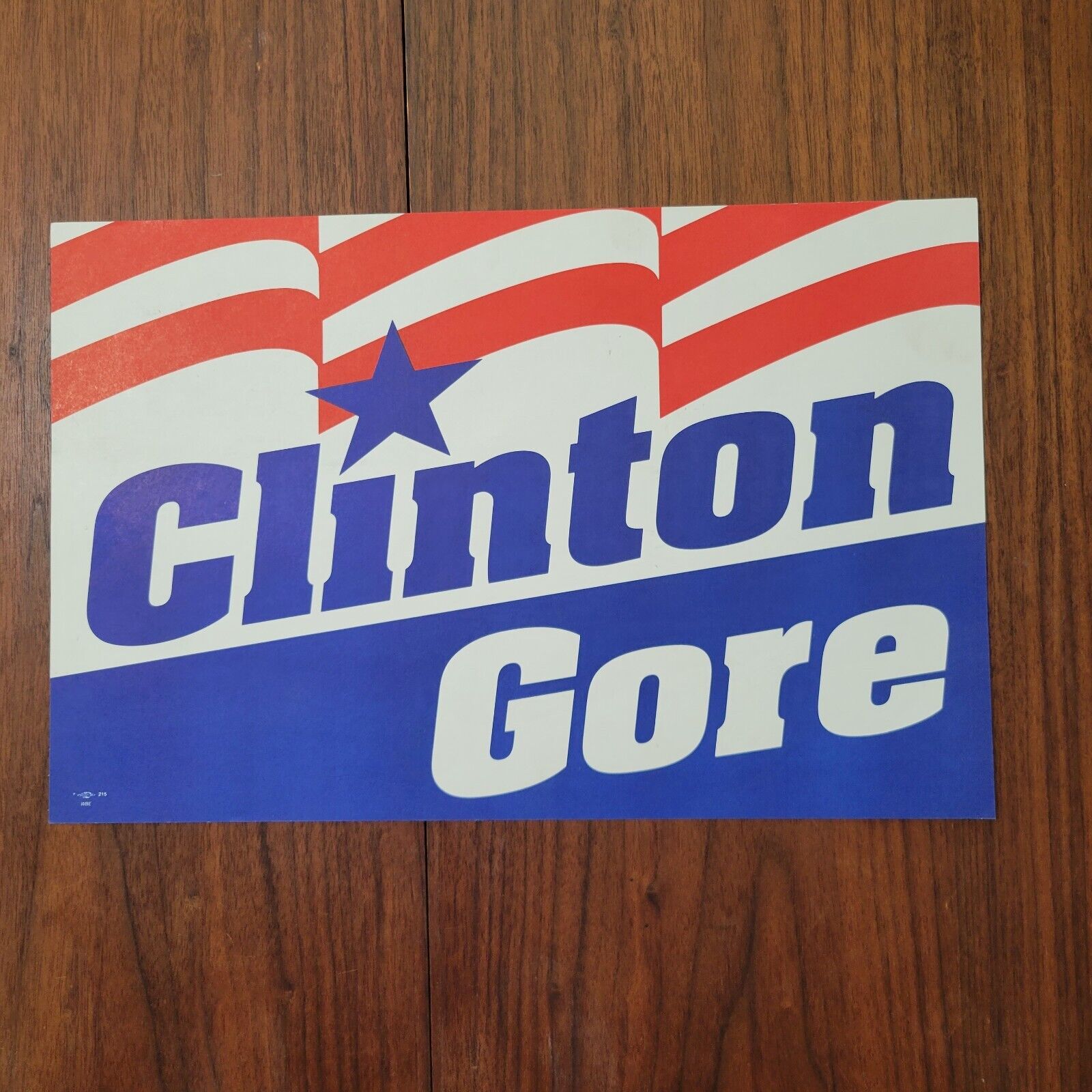 Vintage 1992 Original Bill Clinton Al Gore Presidential Poster 17x11