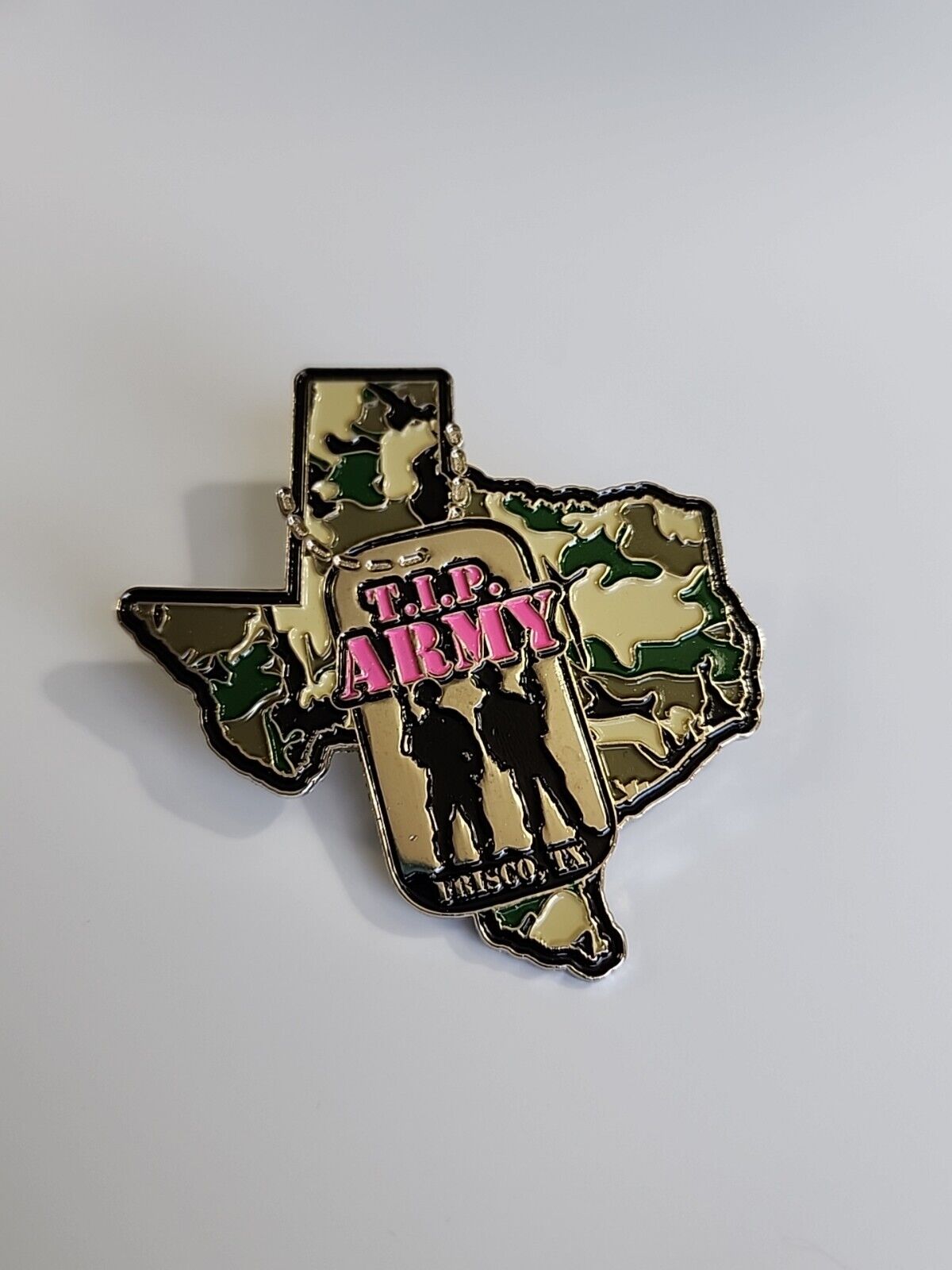 T. I. P. ARMY Frisco Texas Lapel Pin Large Size US Army Recruiting Station 