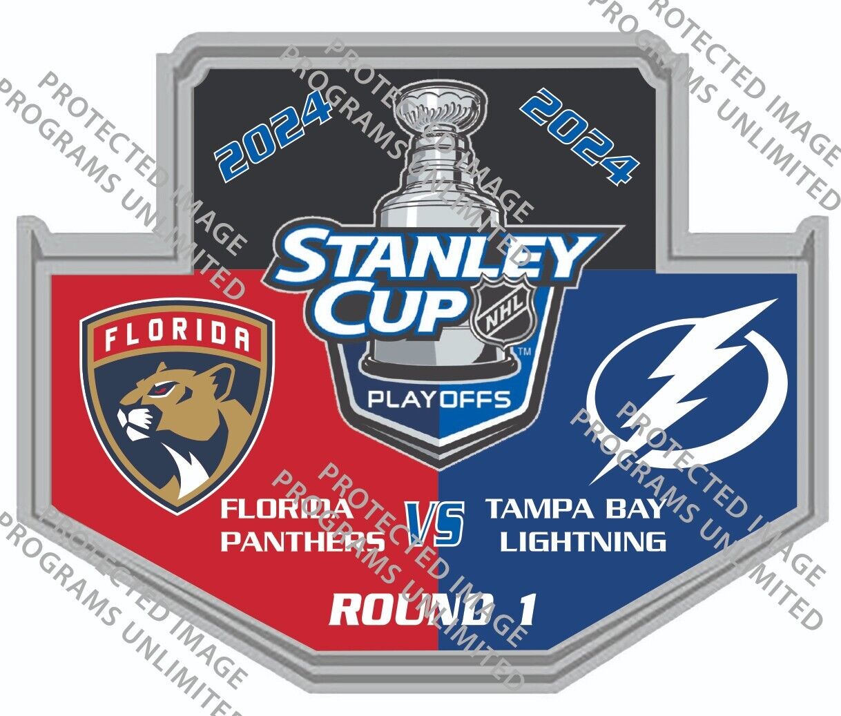 2024 STANLEY CUP PLAYOFFS PIN FLORIDA PANTHERS TAMPA BAY LIGHTNING PUCK IN STORE