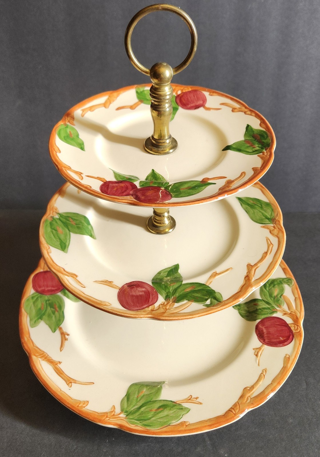 Vintage Franciscan Apple 3-tier Serving Tray Vintage Franciscan Apple 3-tier Serving Tray
